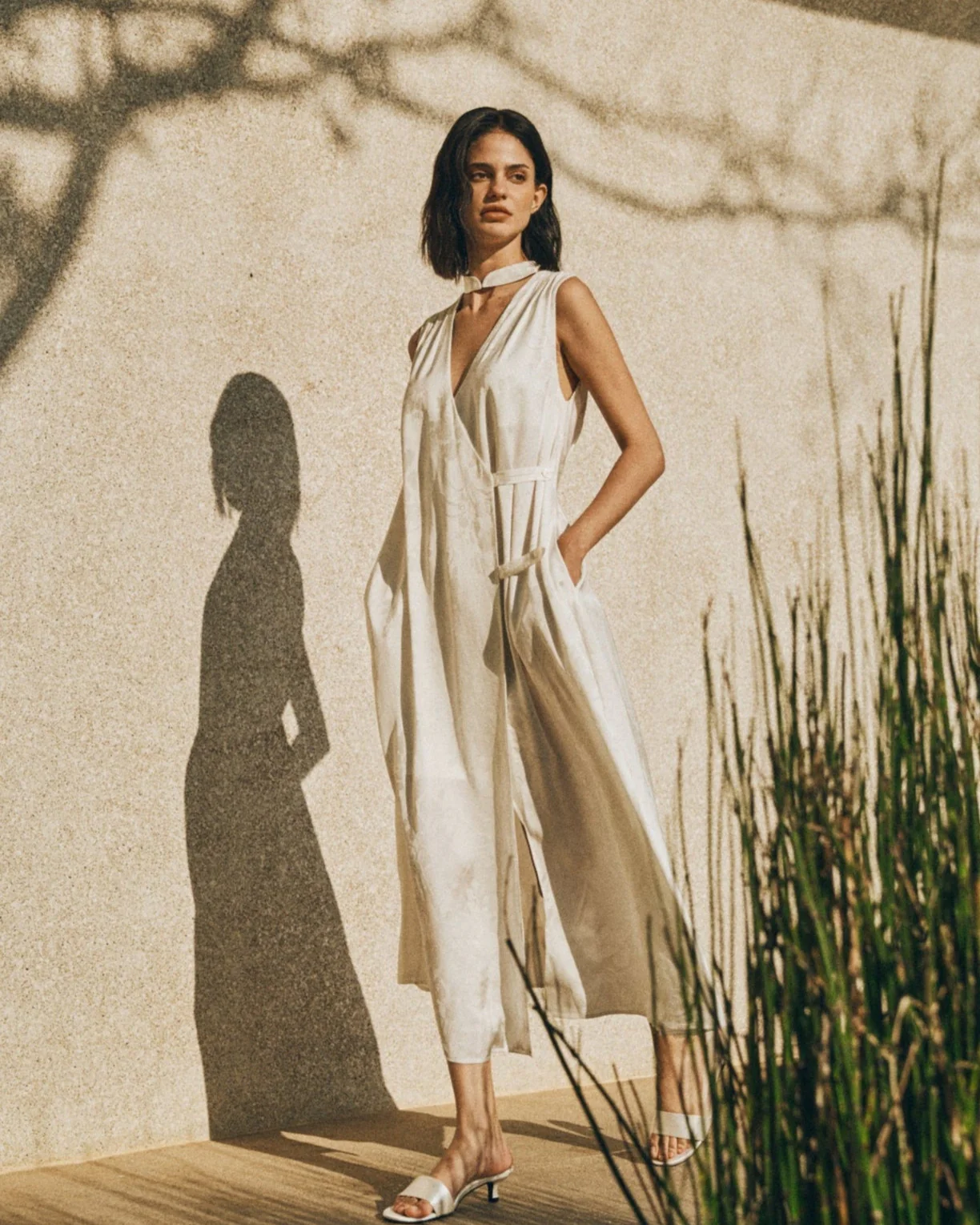 "Beach Blossom" White Maxi Vacation Dress - Image 3