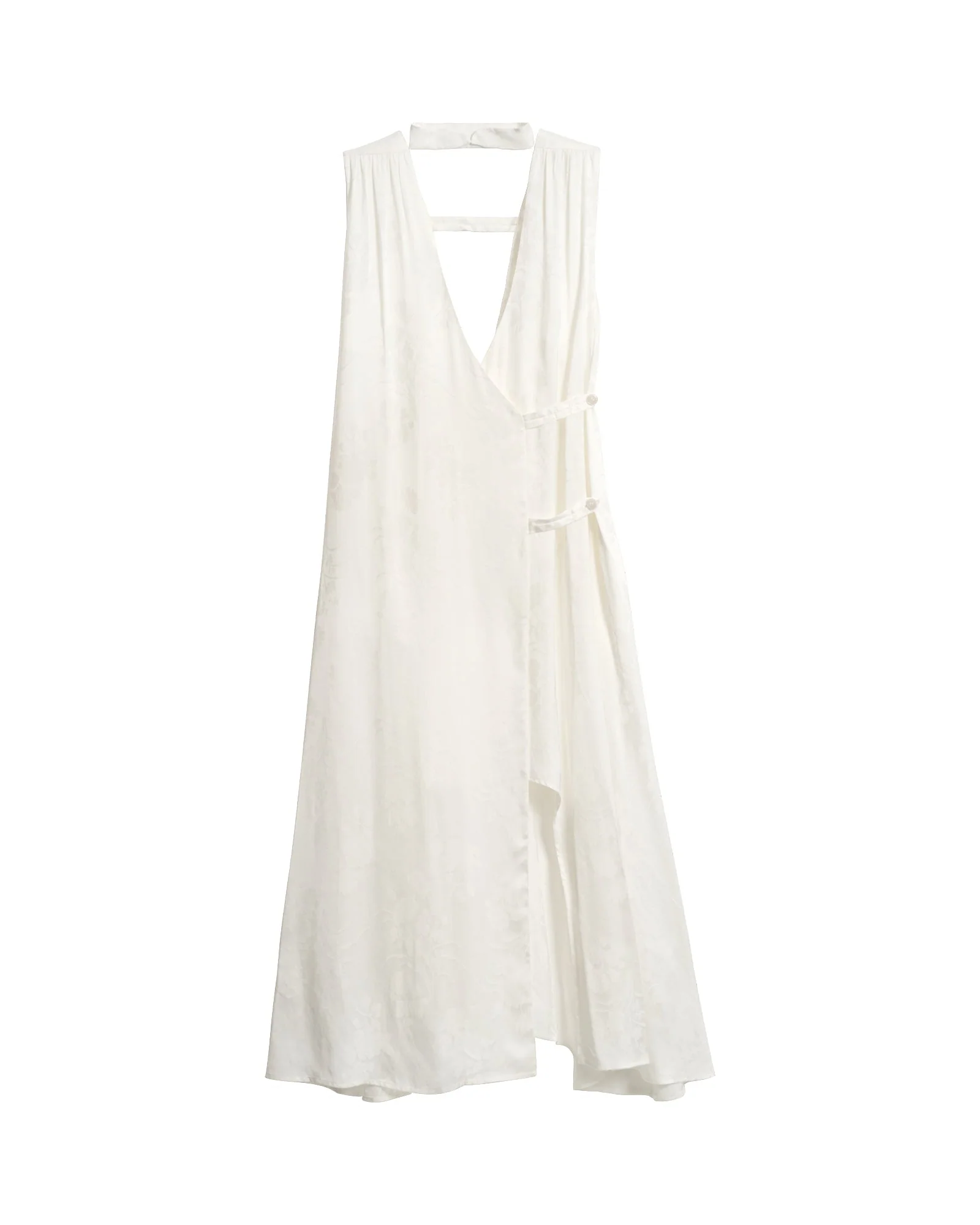 "Beach Blossom" White Maxi Vacation Dress - Image 7