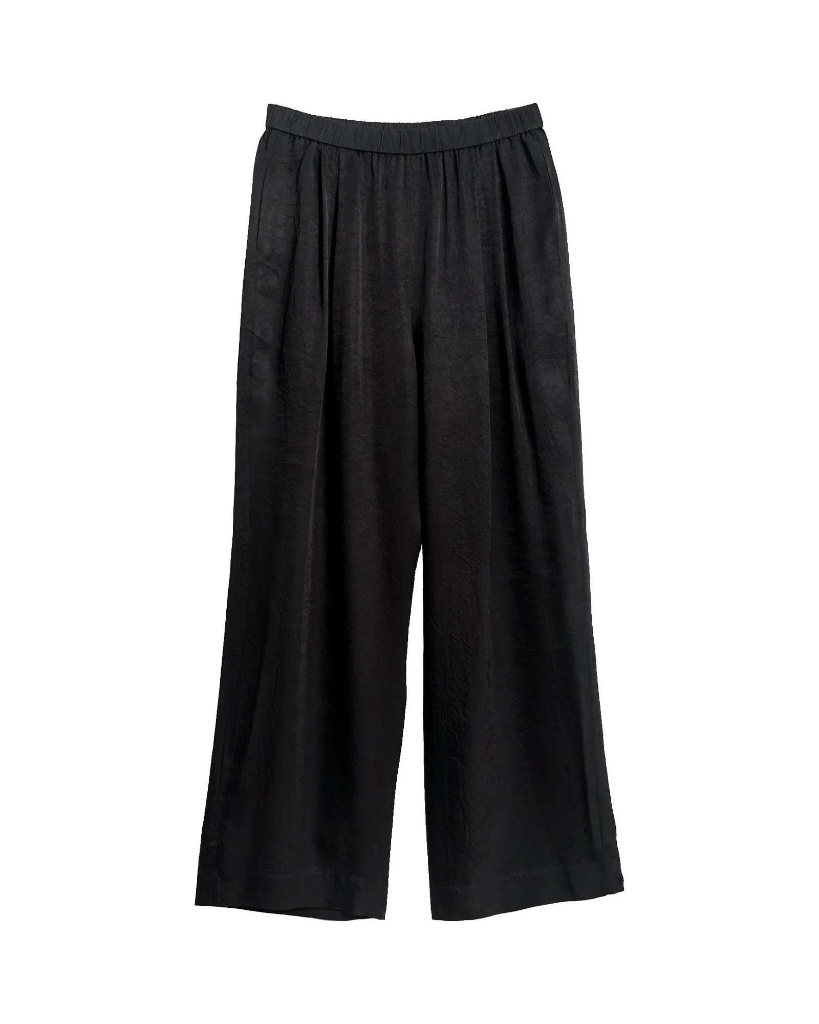 "Beach Blossom" Wide-Leg Pants - Black - Image 7