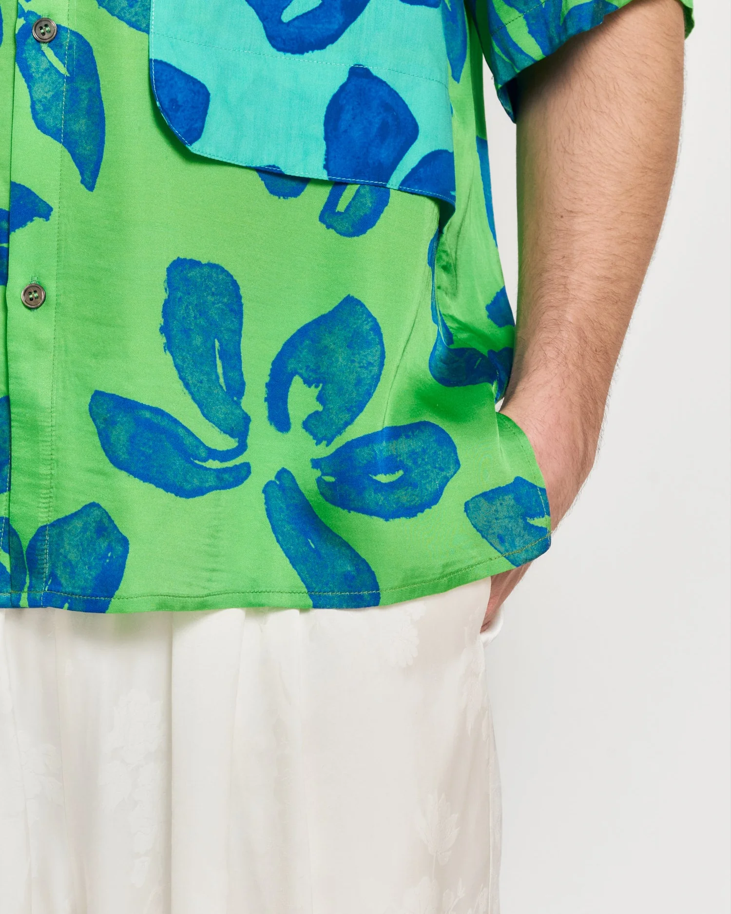 "Beach Blossom" Wide-Leg Pants - White - Image 5