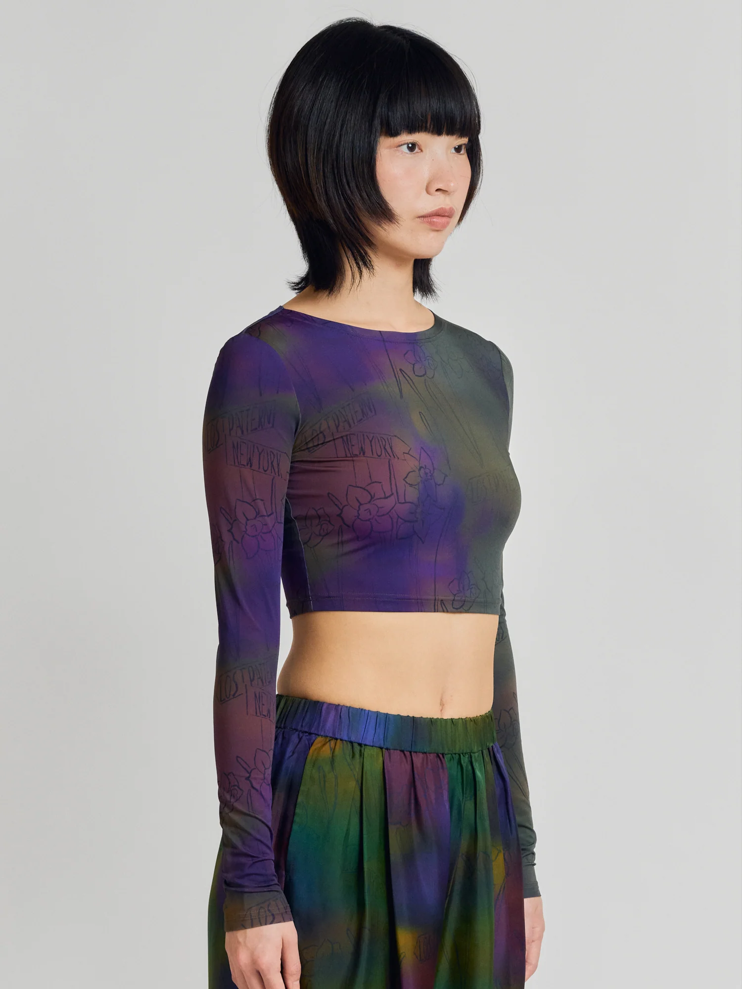 "Brooklyn" Long Sleeve Crop Top - Image 3