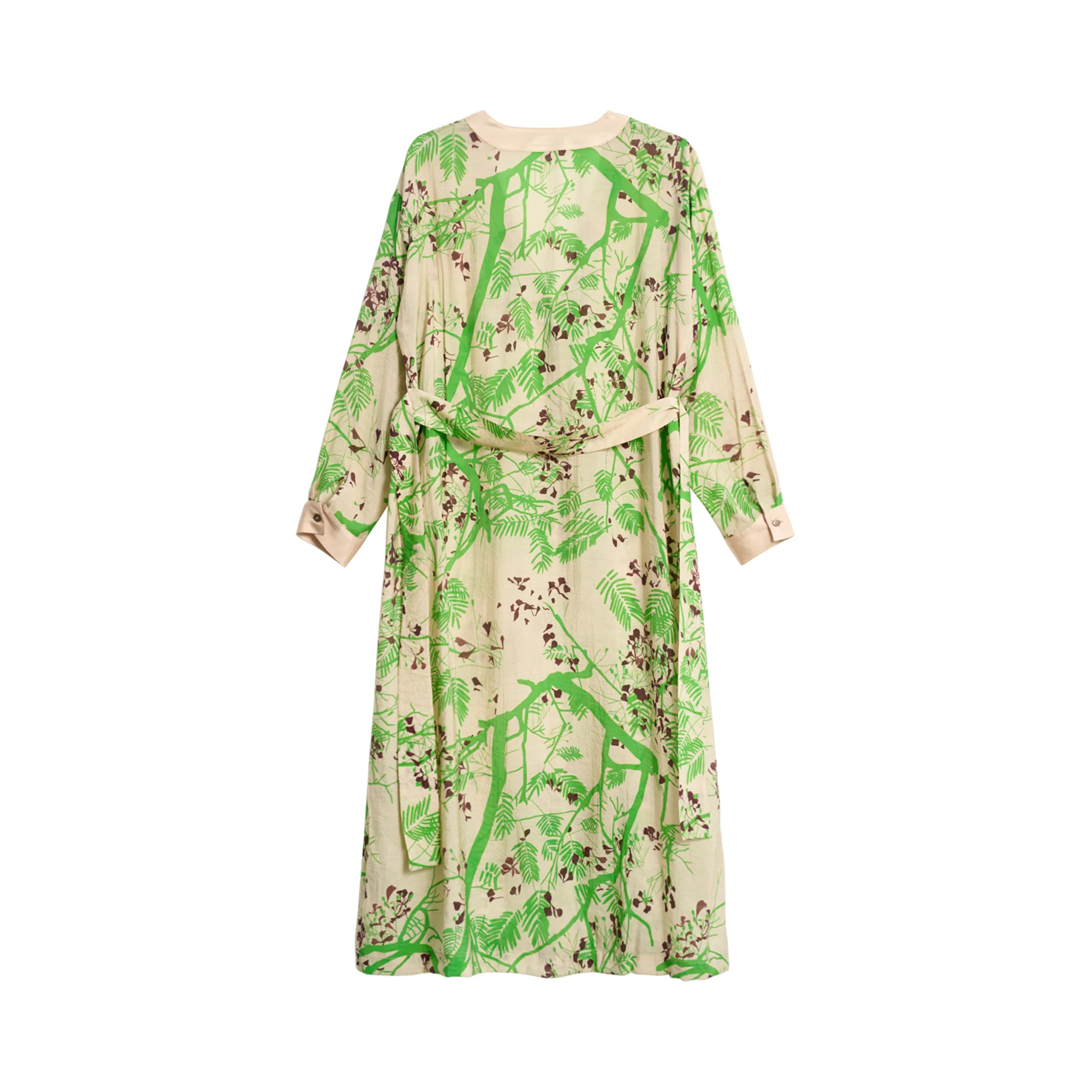"Coco Dream" Belted Kaftan Dress - Green - Image 7