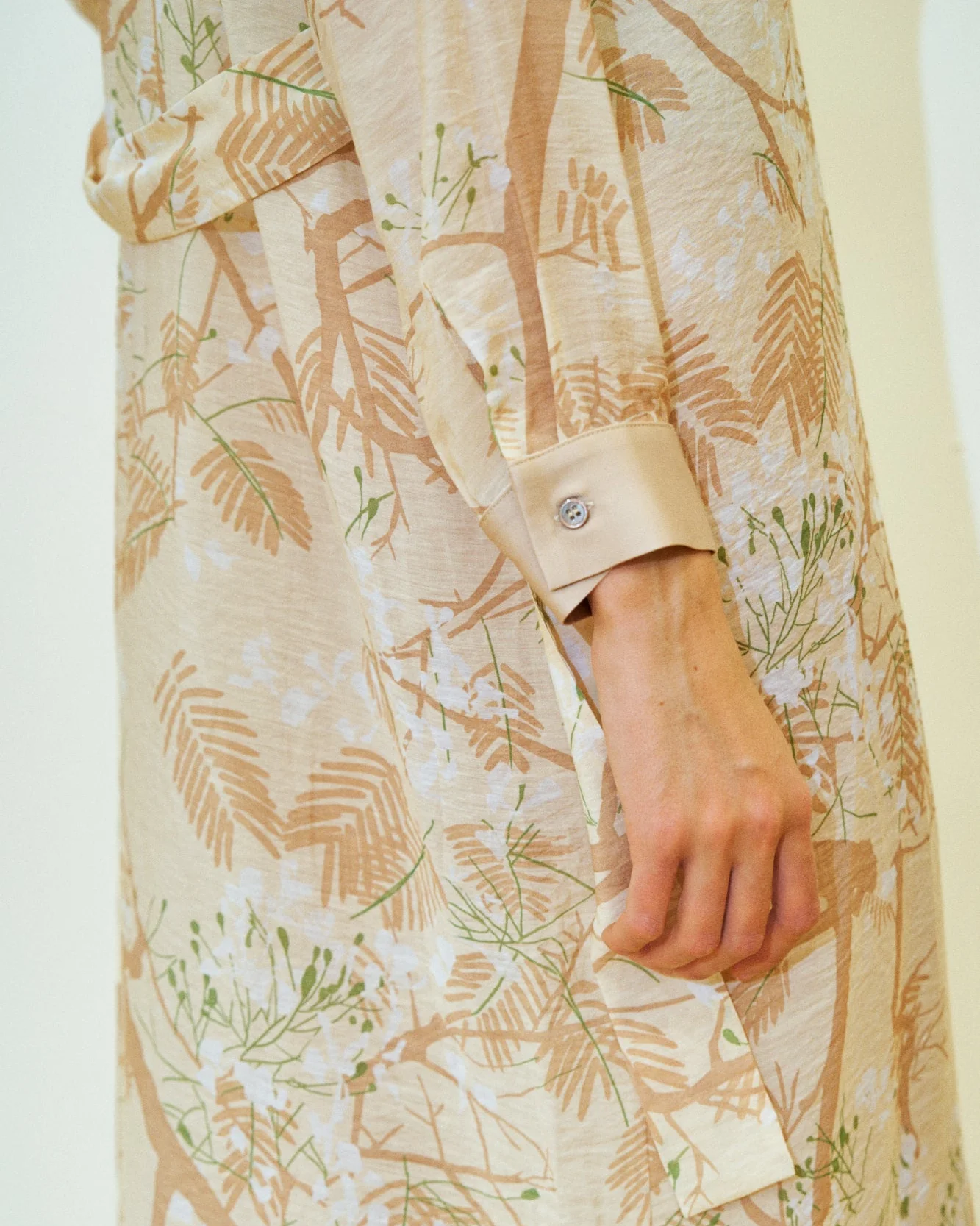 "Coco Dream" Belted Kaftan Dress - Beige - Image 5