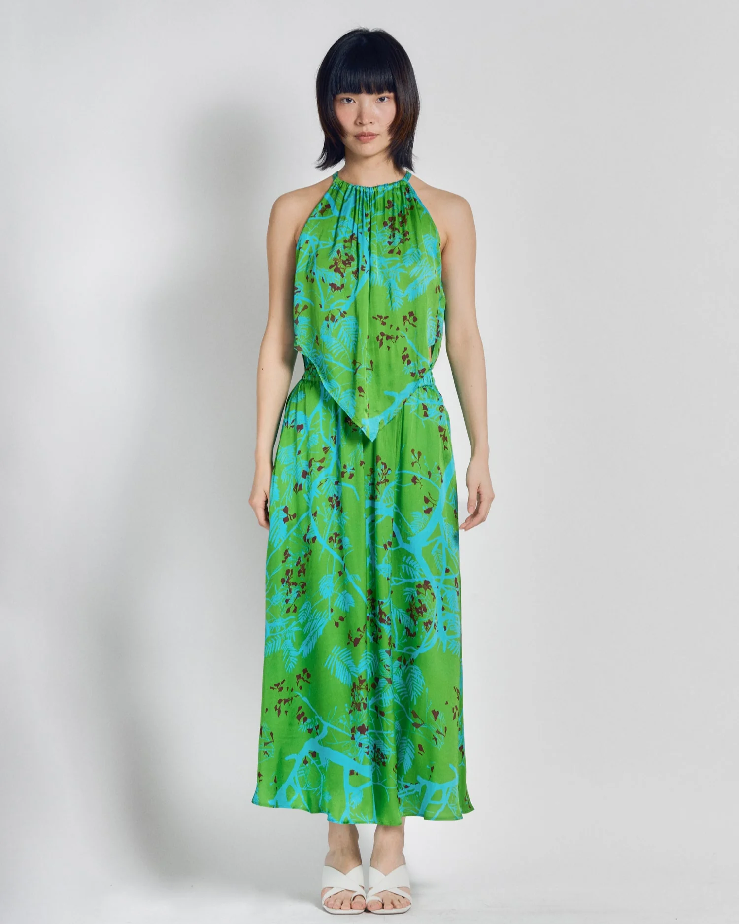 "Coco Dream" Halter Scarf Top - Green - Image 5
