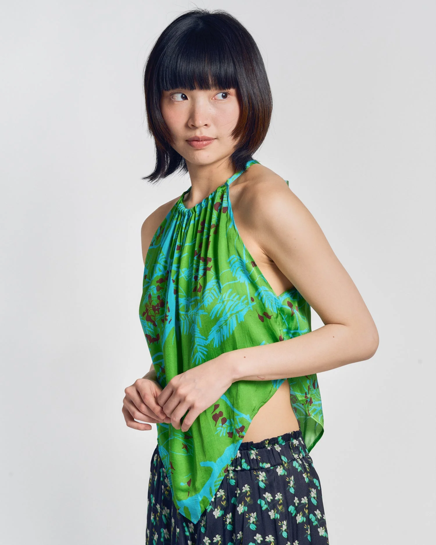 "Coco Dream" Halter Scarf Top - Green - Image 6
