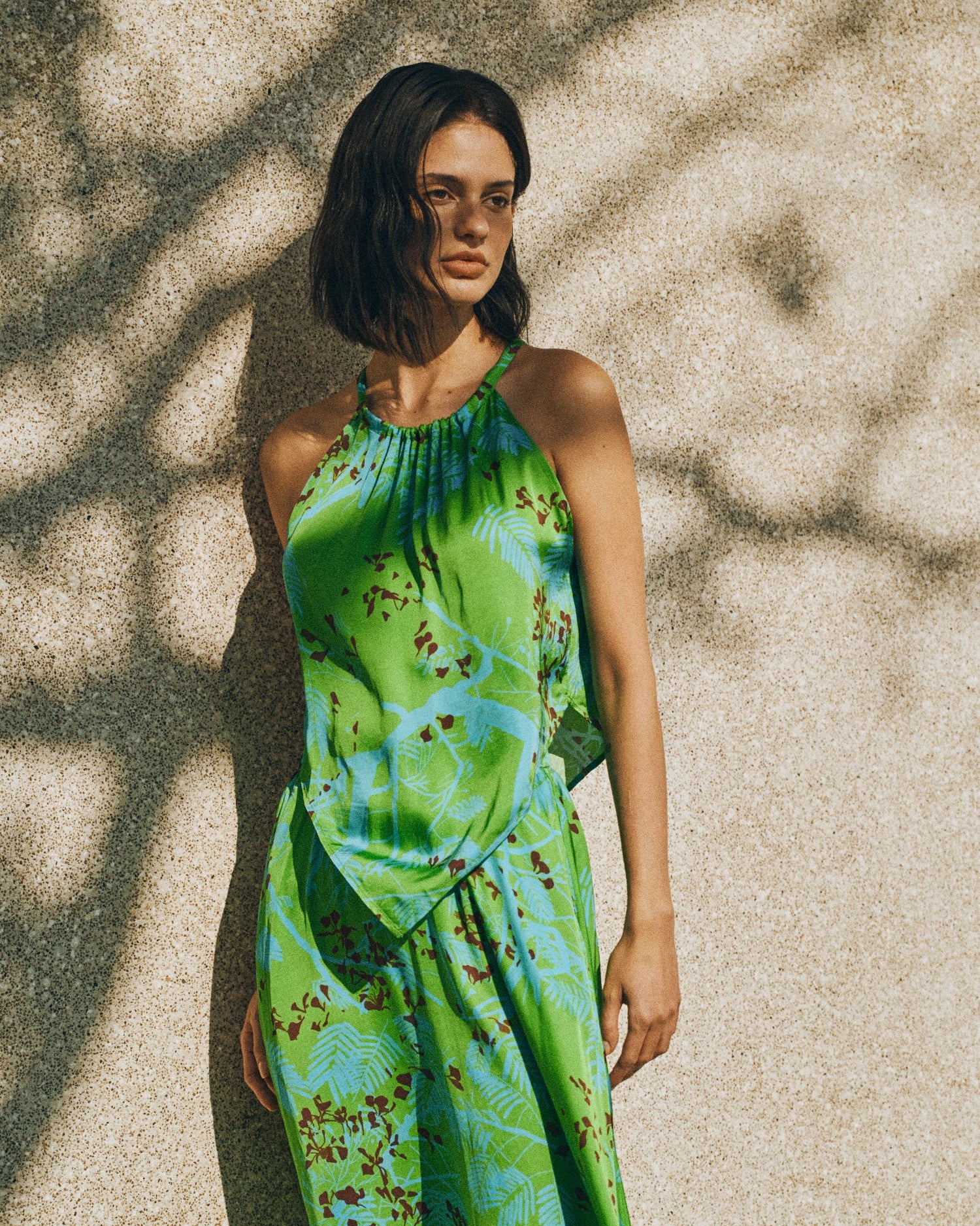 "Coco Dream" Halter Scarf Top - Green - Image 7