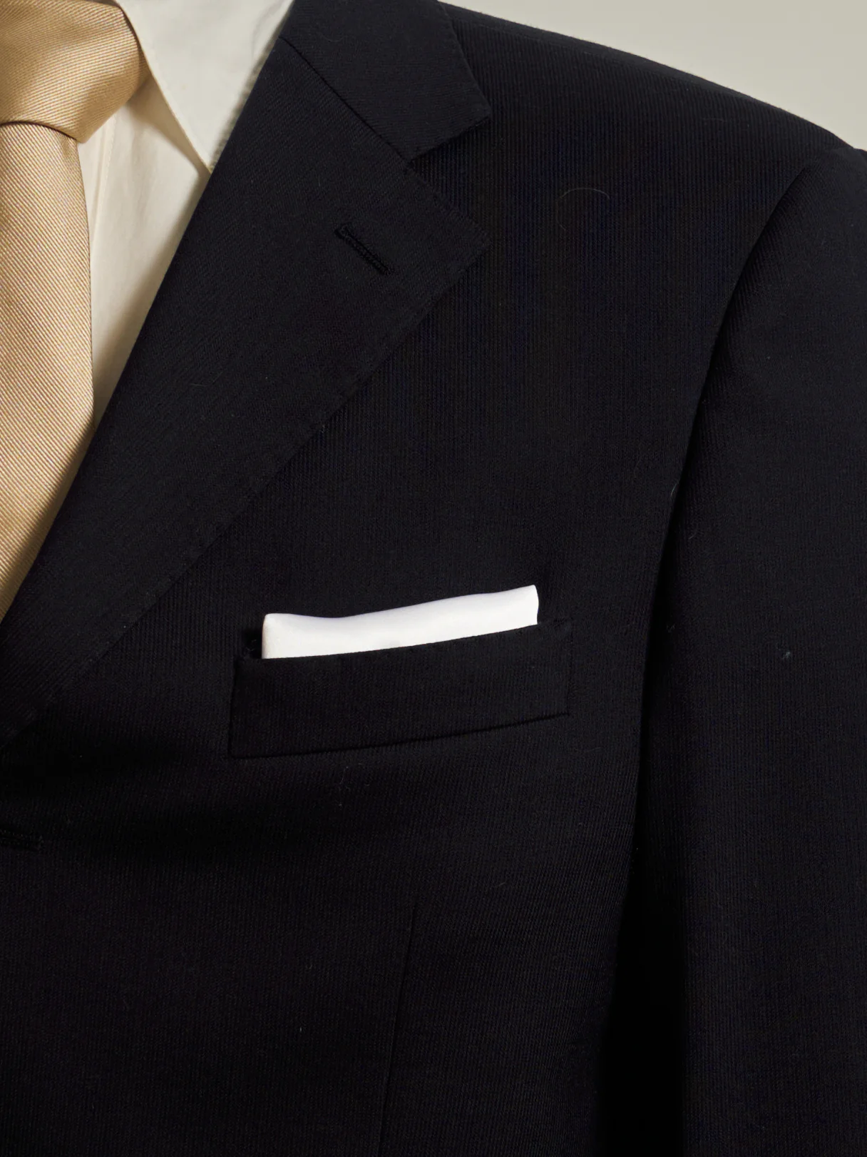 "Dapper Fold" Silk Pocket Square - White - Image 3