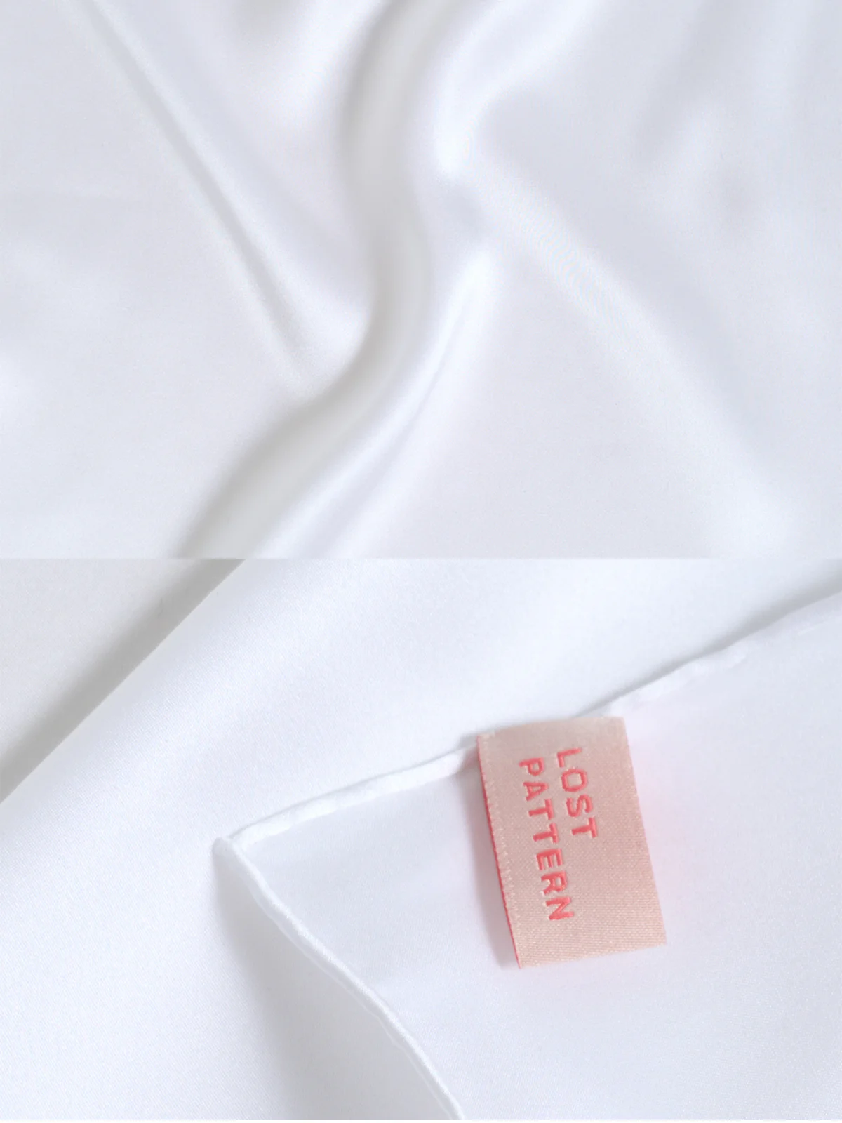 "Dapper Fold" Silk Pocket Square - White - Image 4