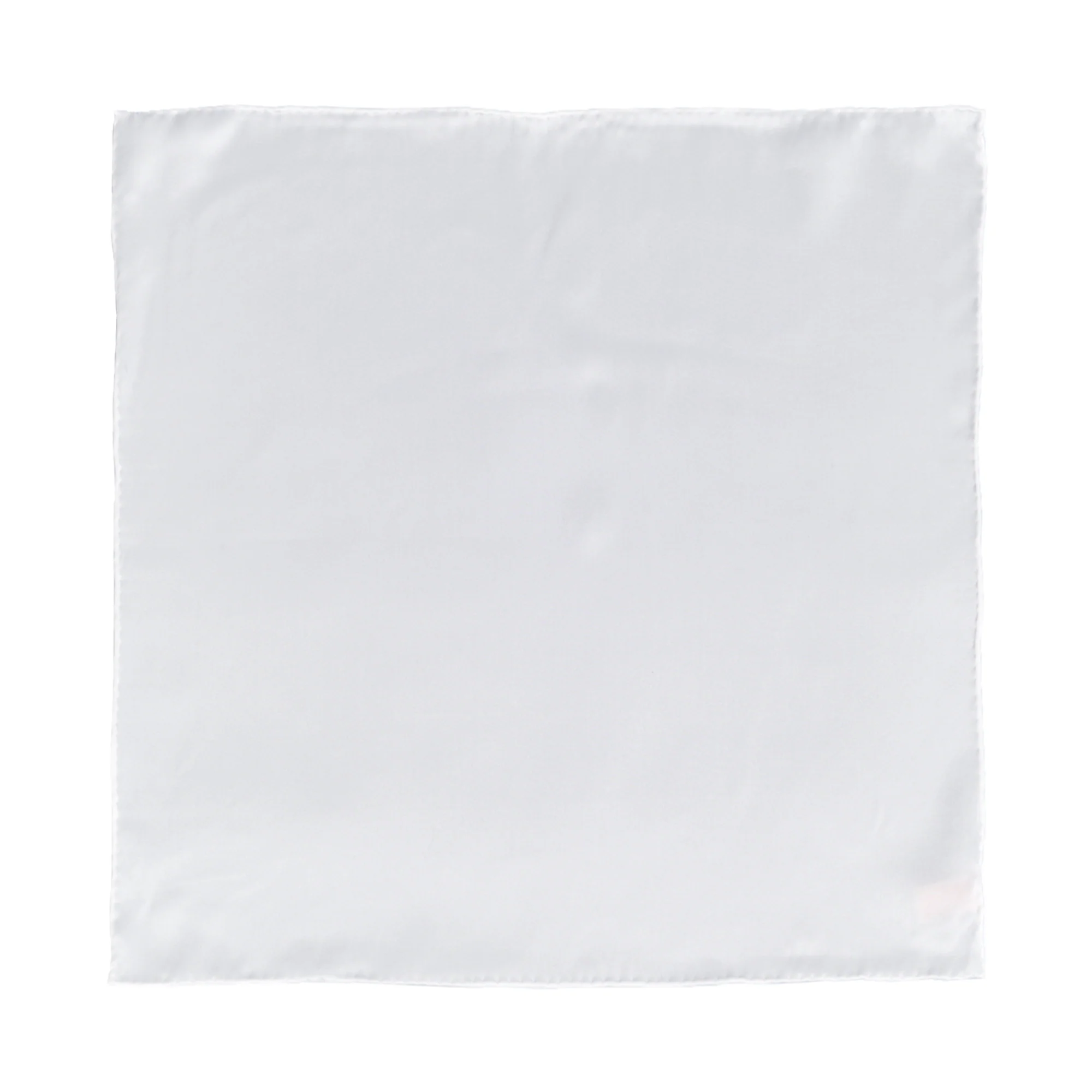"Dapper Fold" Silk Pocket Square - White - Image 5