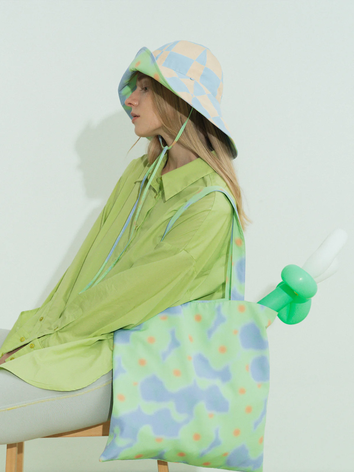 "Day Dream" Tote Bag - Aqua Green - Image 3