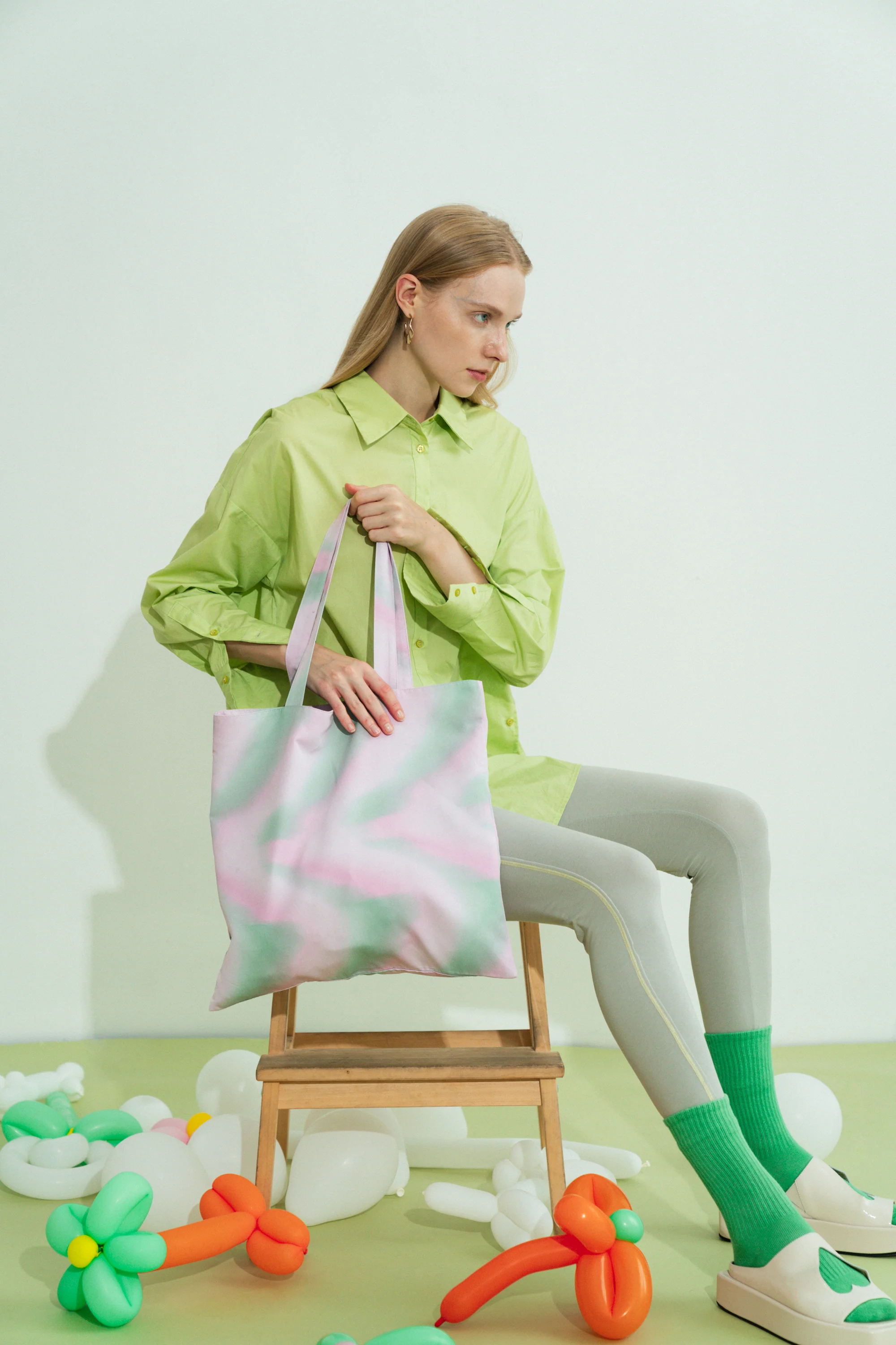 "Day Dream" Tote Bag - Pink Waves - Image 4