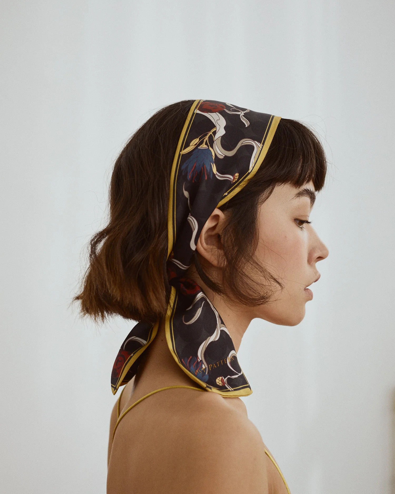 "Dream" Silk Twill Neck Bow - Black - Image 3