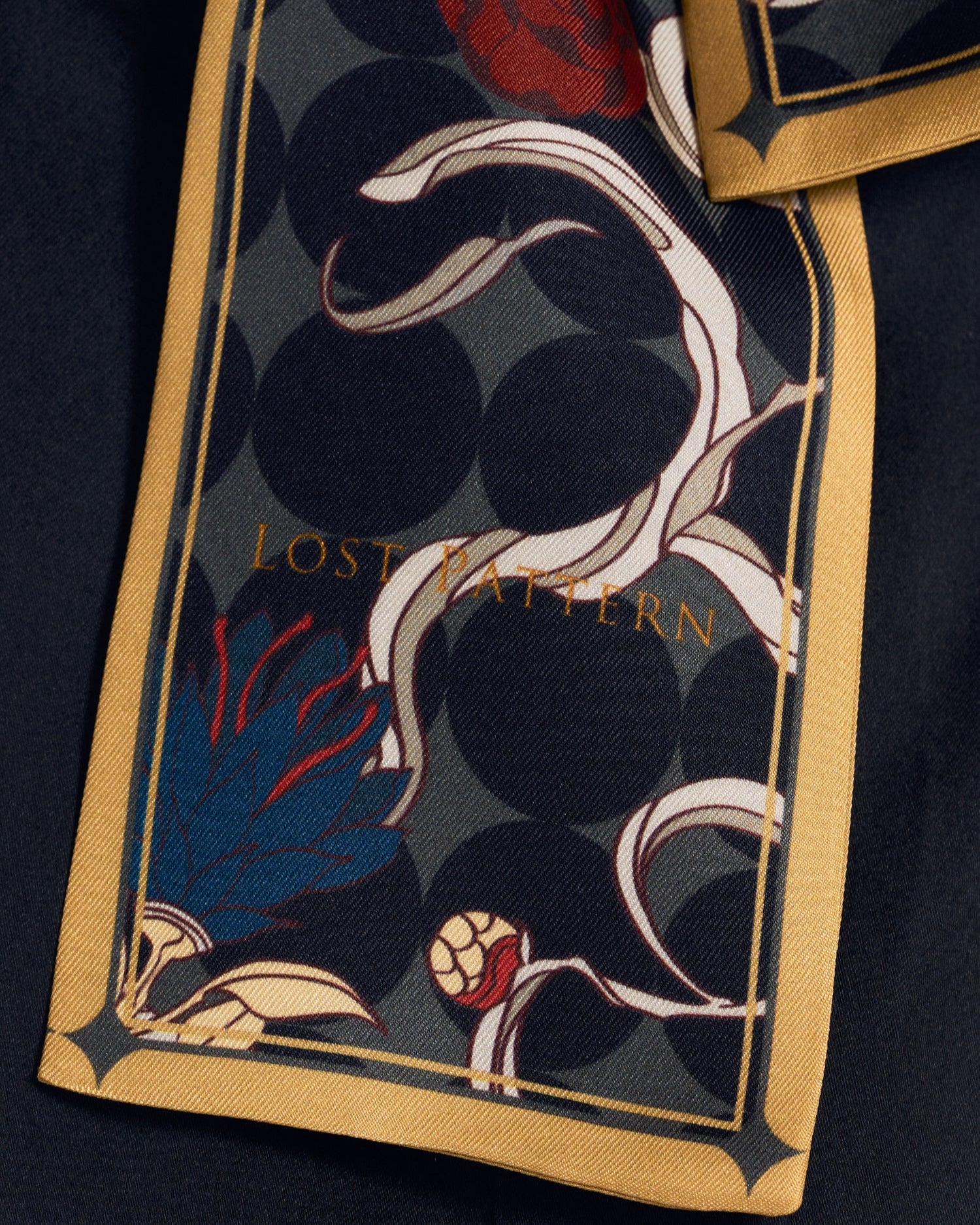 "Dream" Silk Twill Neck Bow - Black - Image 4