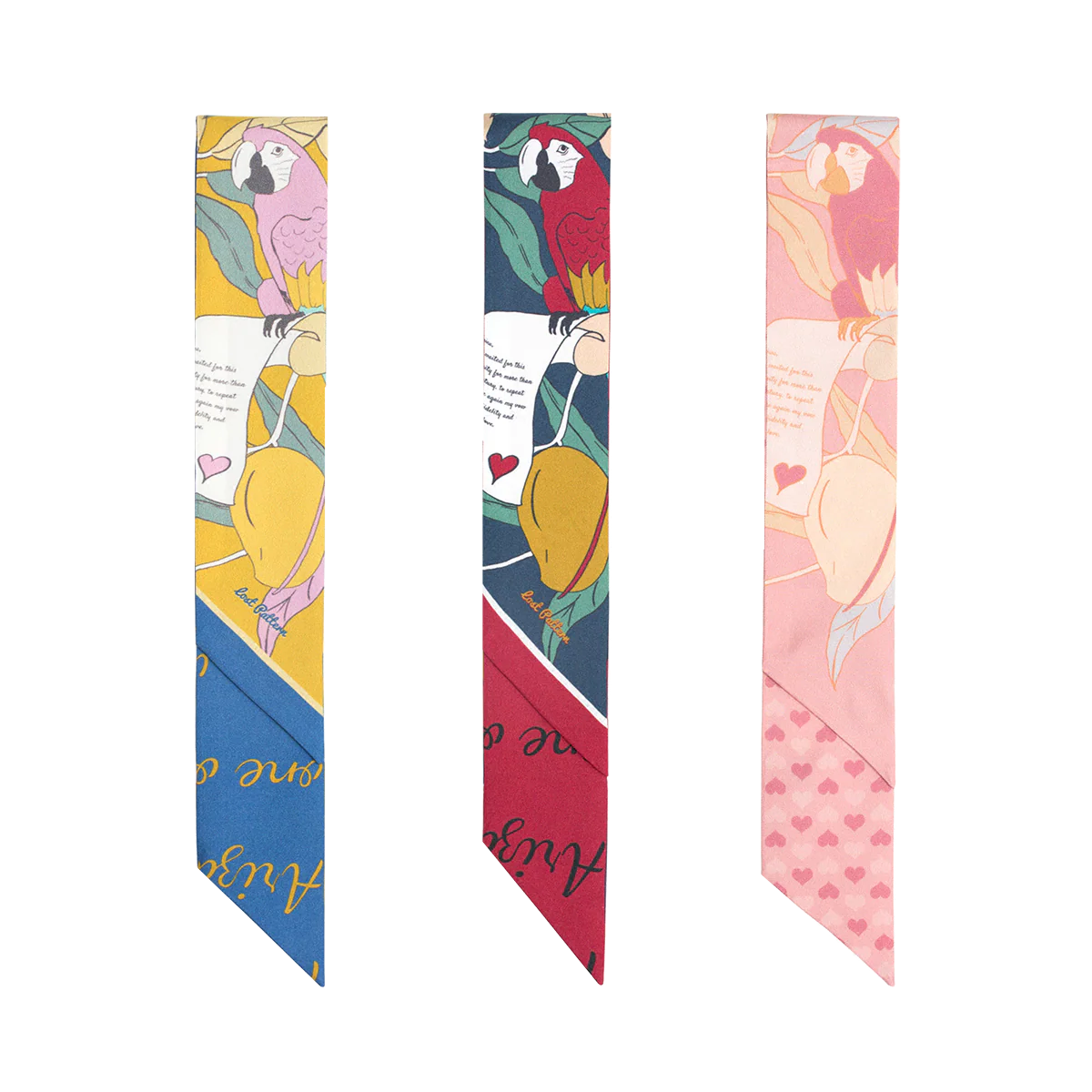 "El Amor" Silk Twill Neck Bow - Pink - Image 3