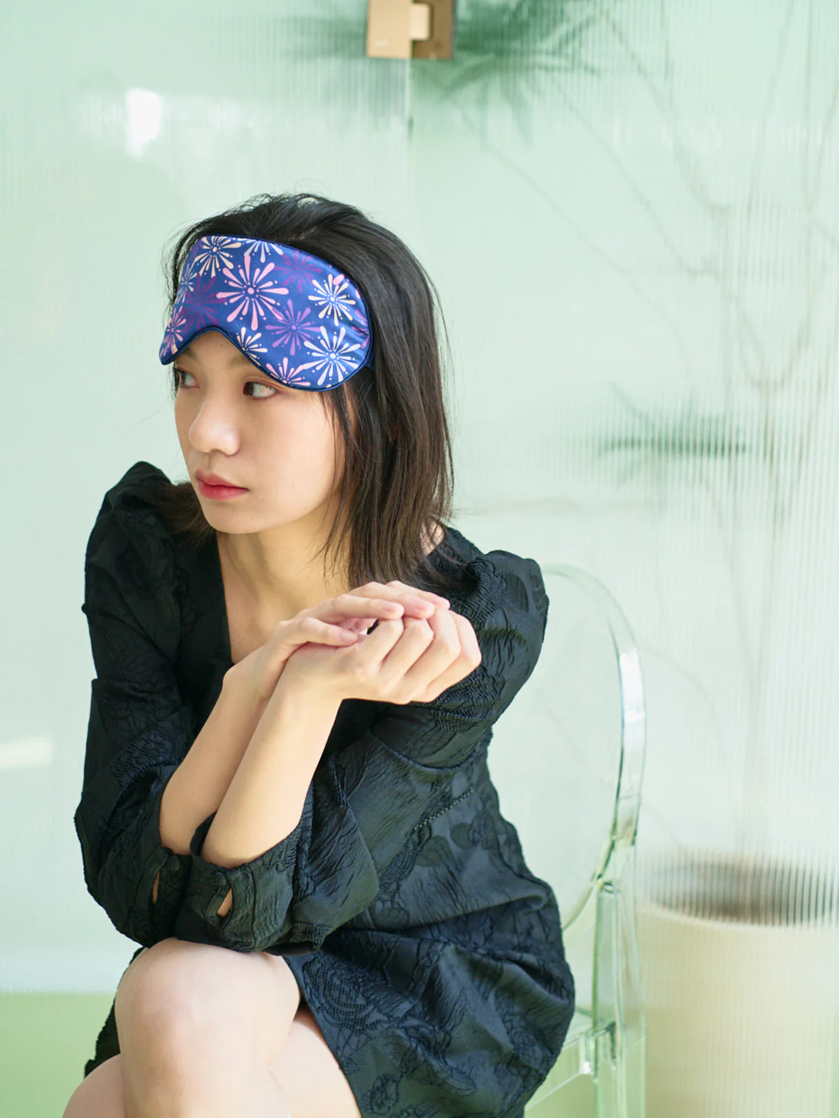 "Fireworks" Silk Sleep Eye Mask - Image 4