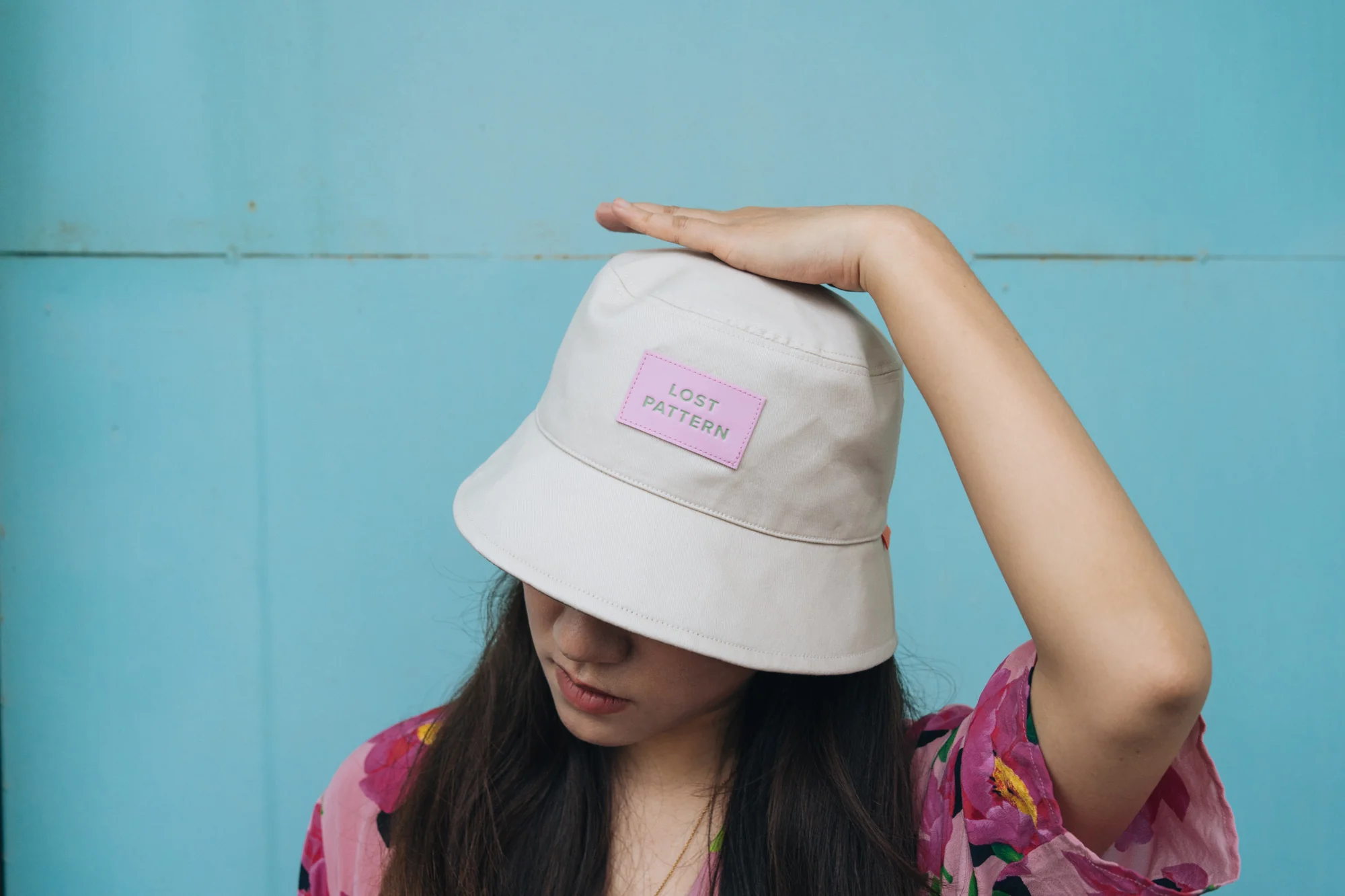 "Forest" Cotton Reversible Bucket Hat - Cream - Image 3