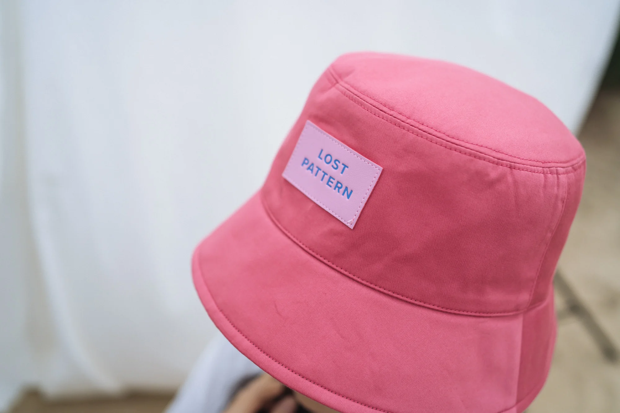 "Forest" Cotton Reversible Bucket Hat - Rose Red - Image 5
