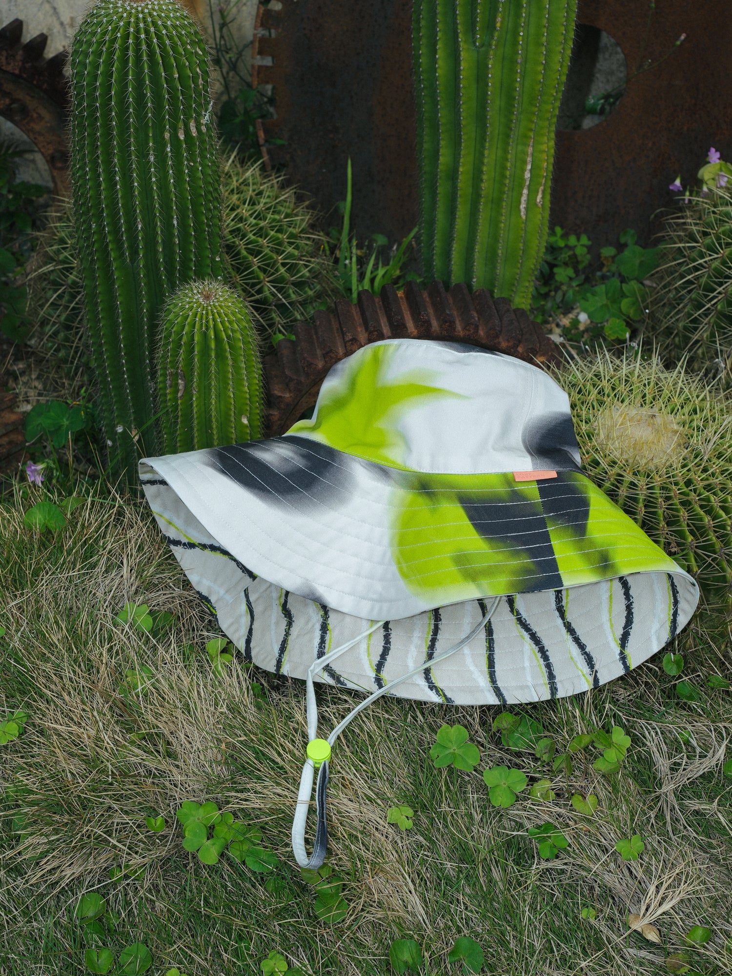 FRIDA x LOST PATTERN "Frida's Dream" Cotton Reversible Sun Hat - Green - Image 3