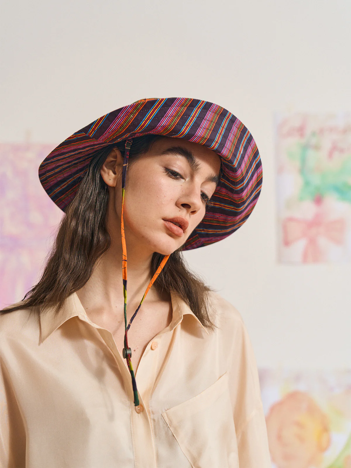 FRIDA x LOST PATTERN "Frida's Garden" Cotton Reversible Sun Hat - Green - Image 3