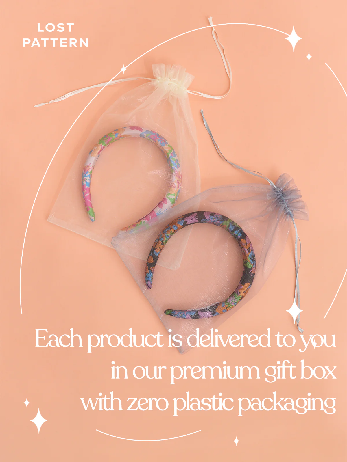 FRIDA x LOST PATTERN "Frida's Garden" Jacquard Hairband - Black - Image 6