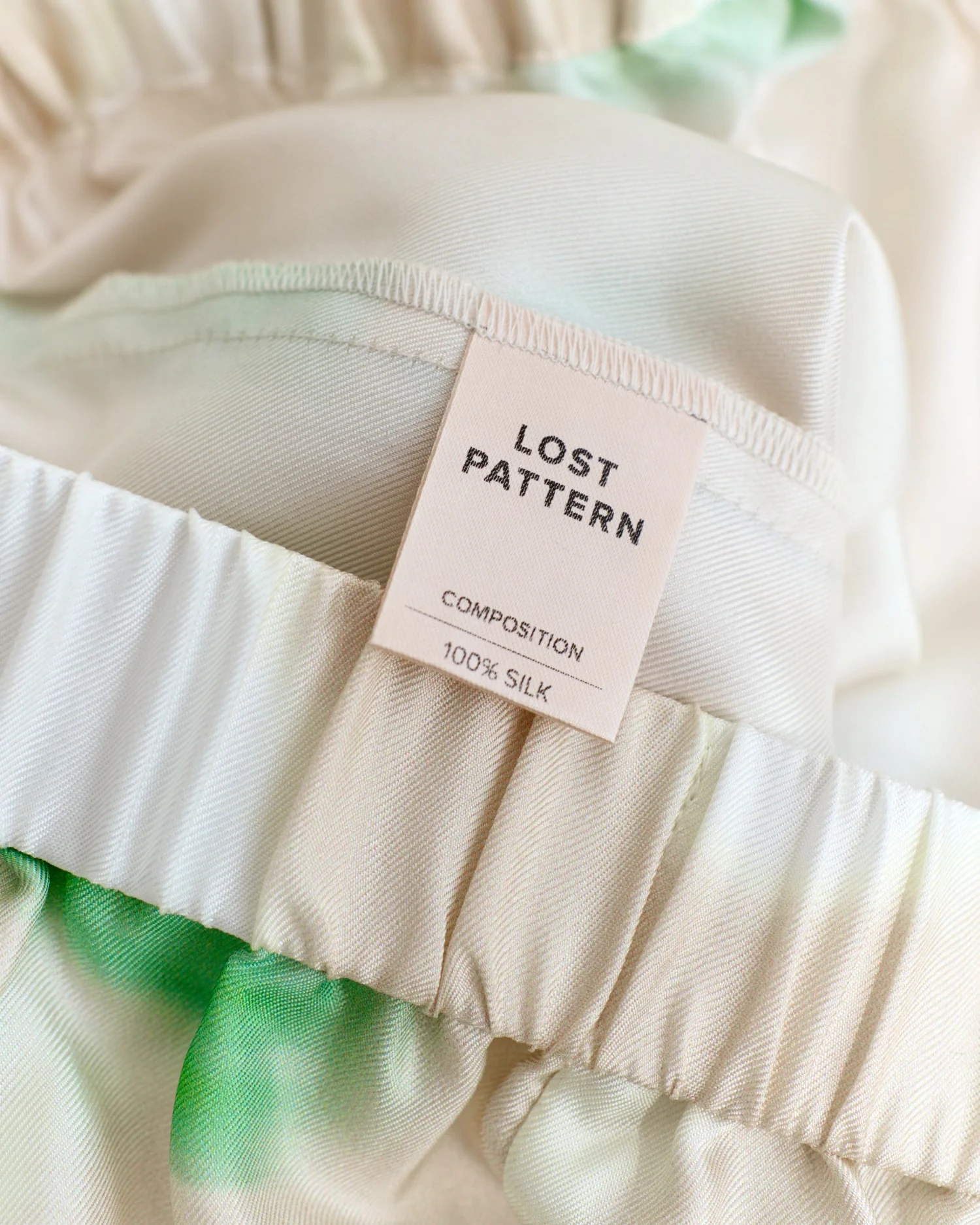 "Frida's Dream " Wide-Leg Silk Palazzo Pants - Green - Image 6