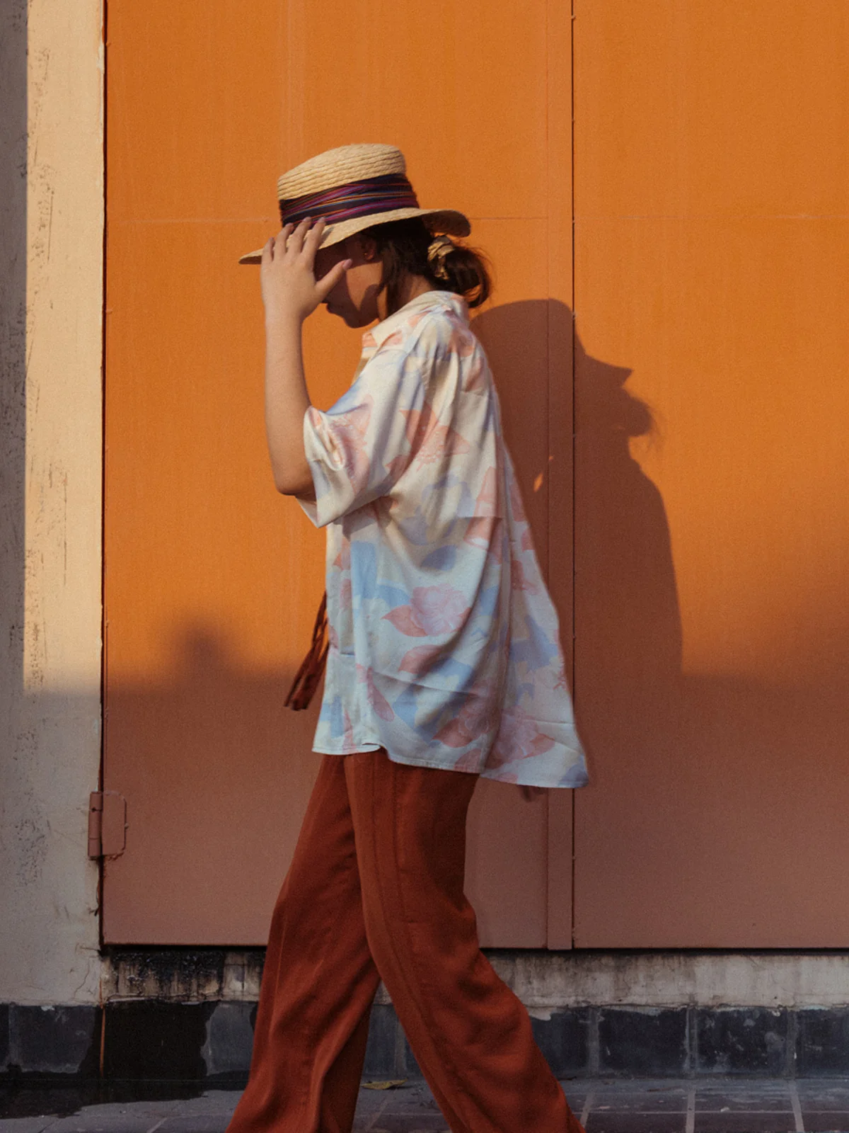 "Frida's Garden" Straw Hat with Ribbon Band - Purple - Image 5