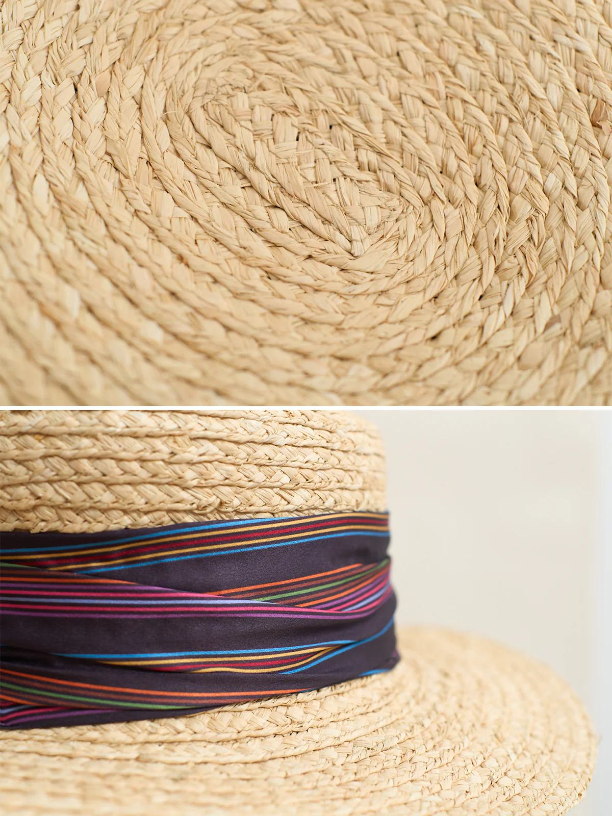 "Frida's Garden" Straw Hat with Ribbon Band - Purple - Image 7