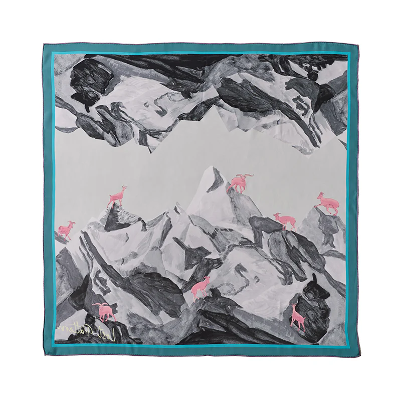 "Himalaya" Large Silk Scarf - Image 10
