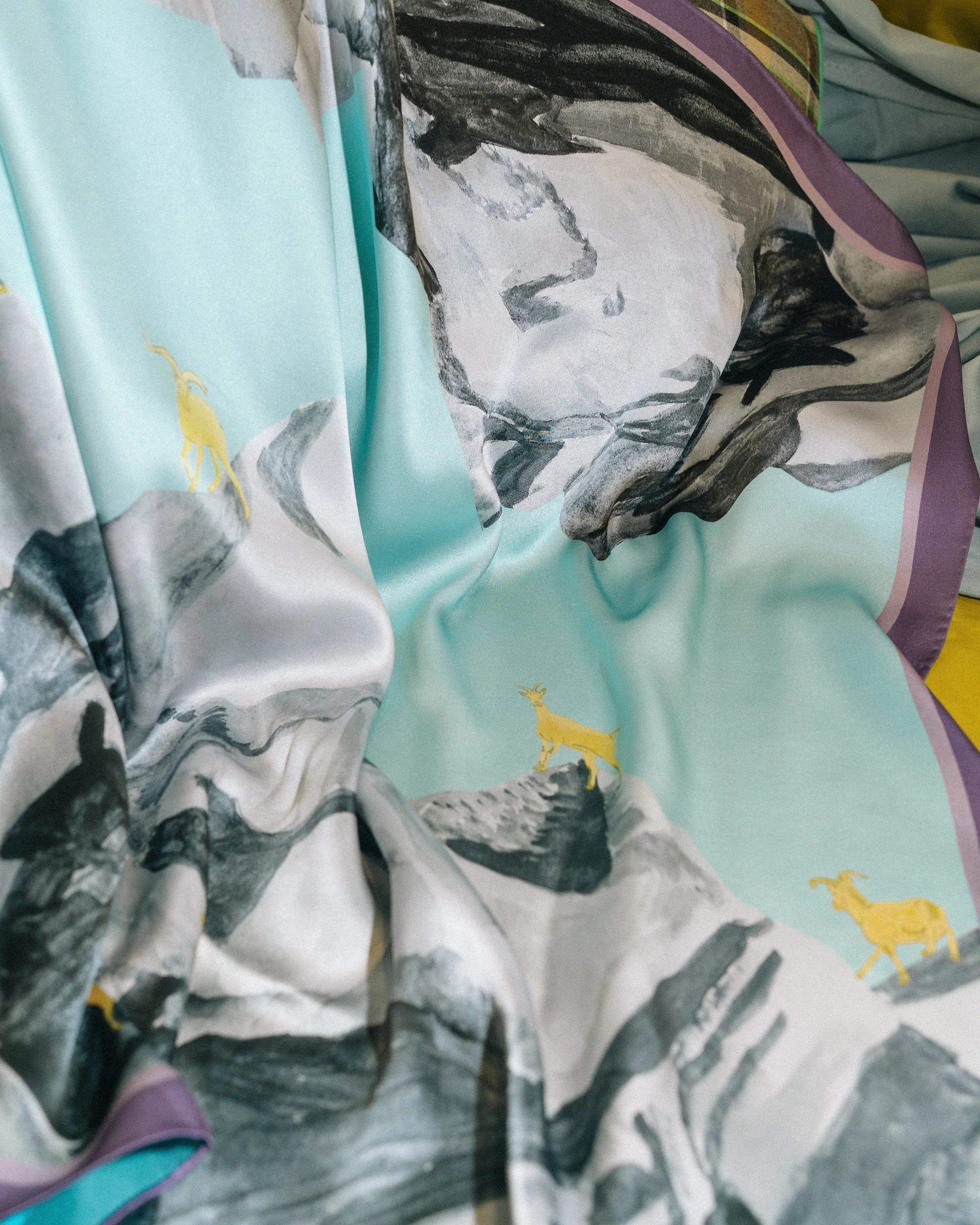 "Himalaya" Large Silk Scarf - Image 6