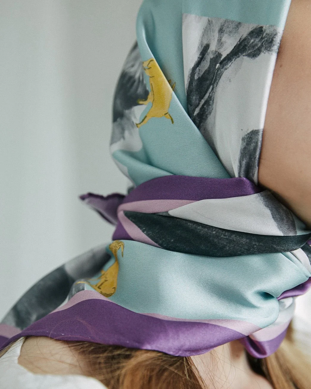 "Himalaya" Large Silk Scarf - Image 8