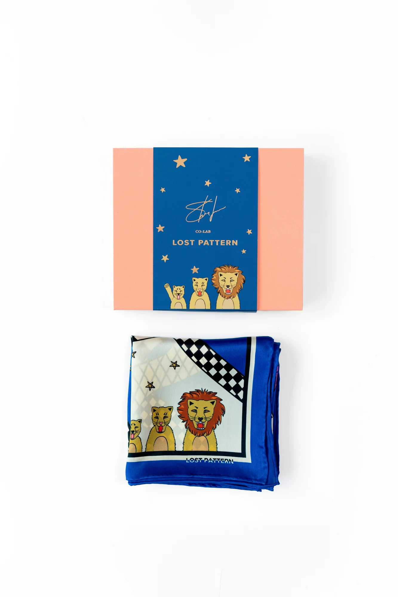 "Journey" Silk Scarf by SHANTALL LACAYO - Electric Blue - Image 12