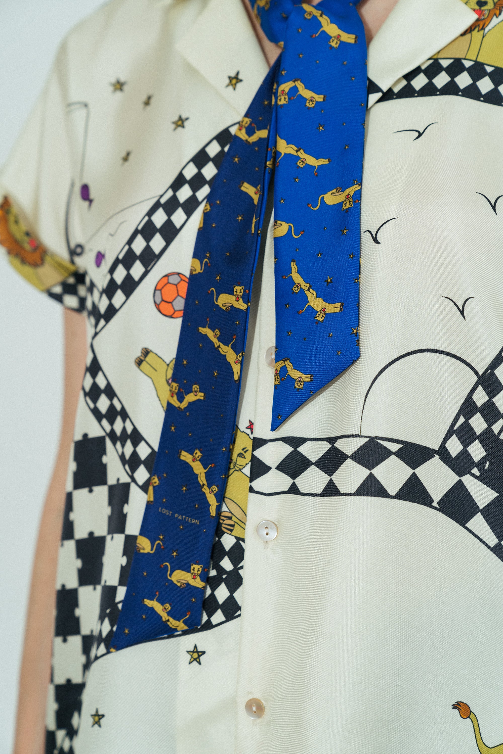 "Journey" Silk Twill Skinny Scarf by SHANTALL LACAYO - Image 5