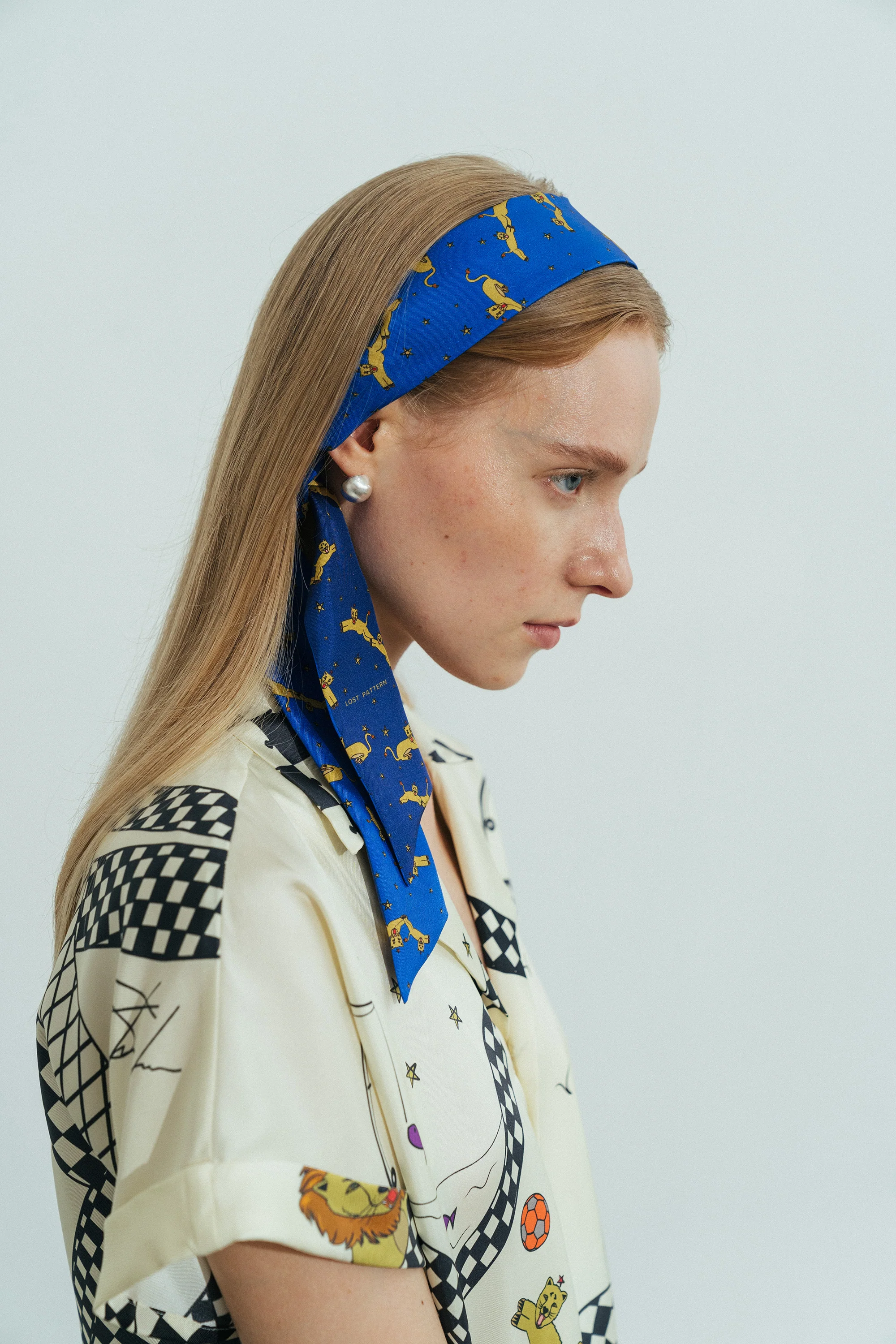 "Journey" Silk Twill Skinny Scarf by SHANTALL LACAYO - Image 7