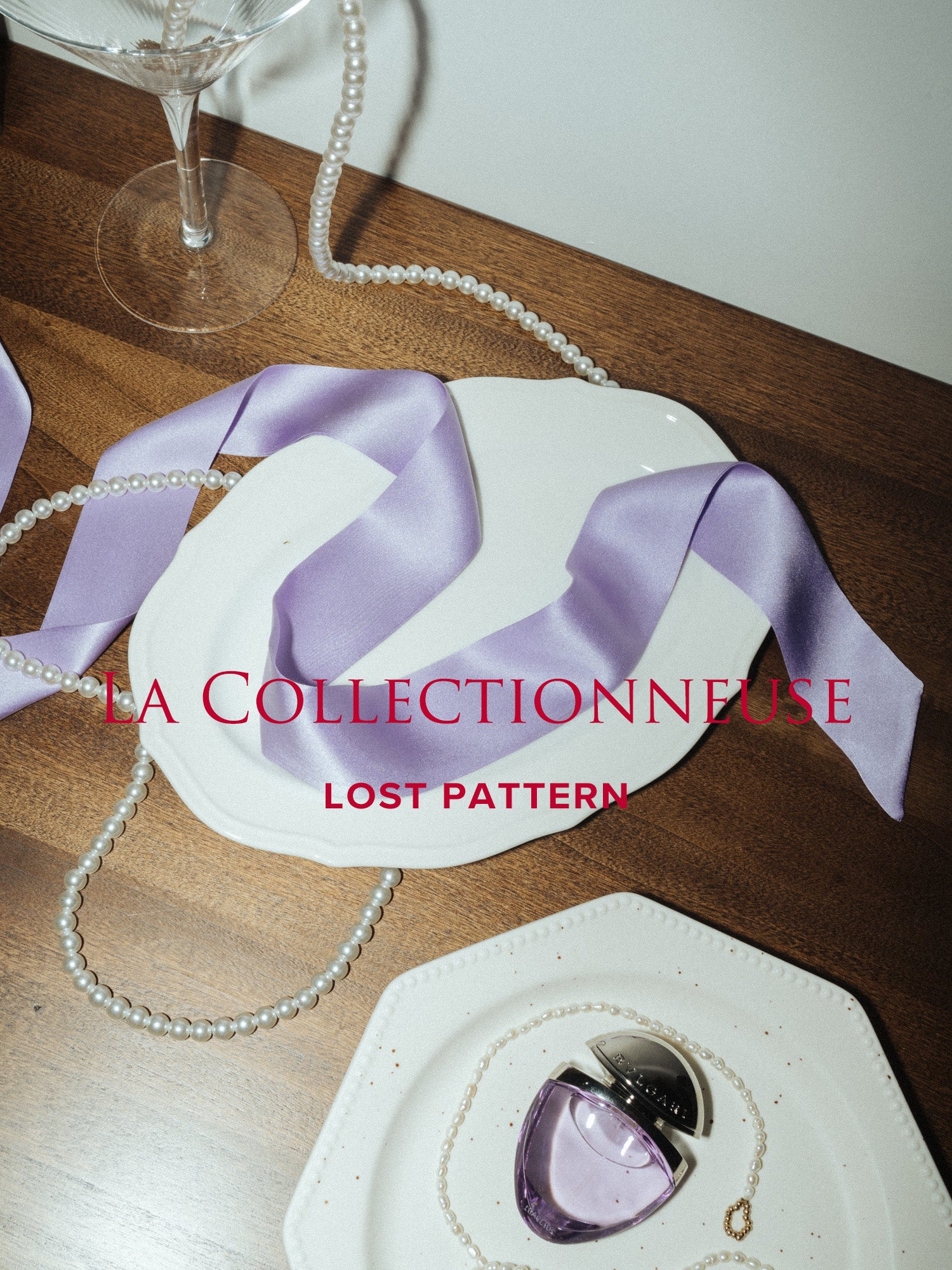 "La Collectionneuse" Silk Ribbon Scarf - Purple - Image 3