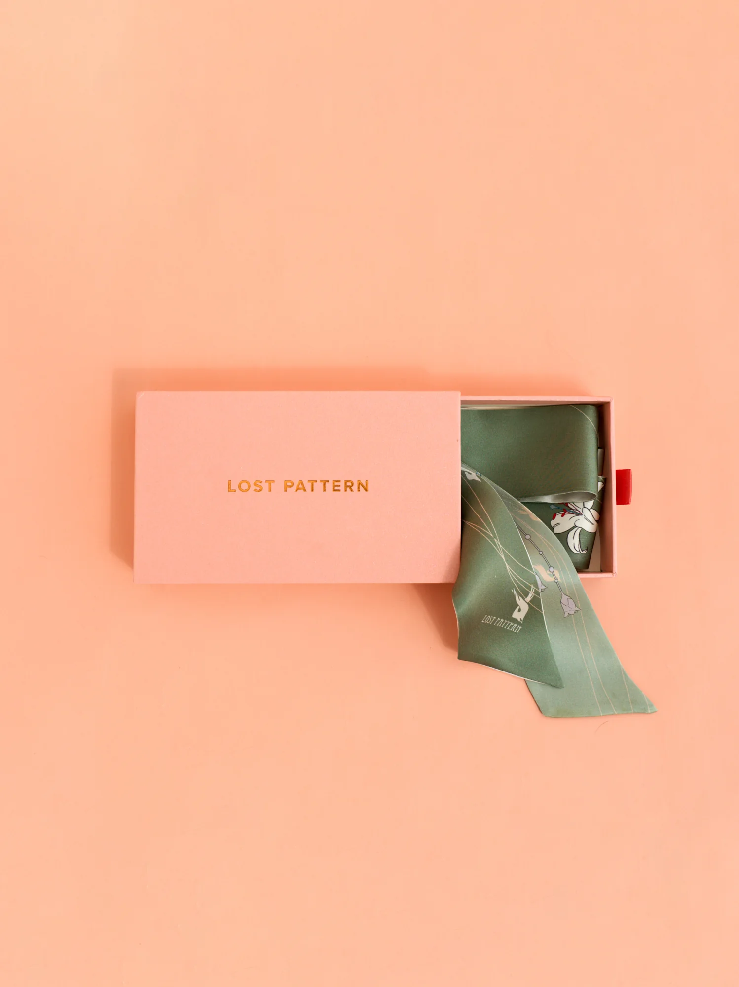 "Lily" Silk Skinny Scarf - Image 9