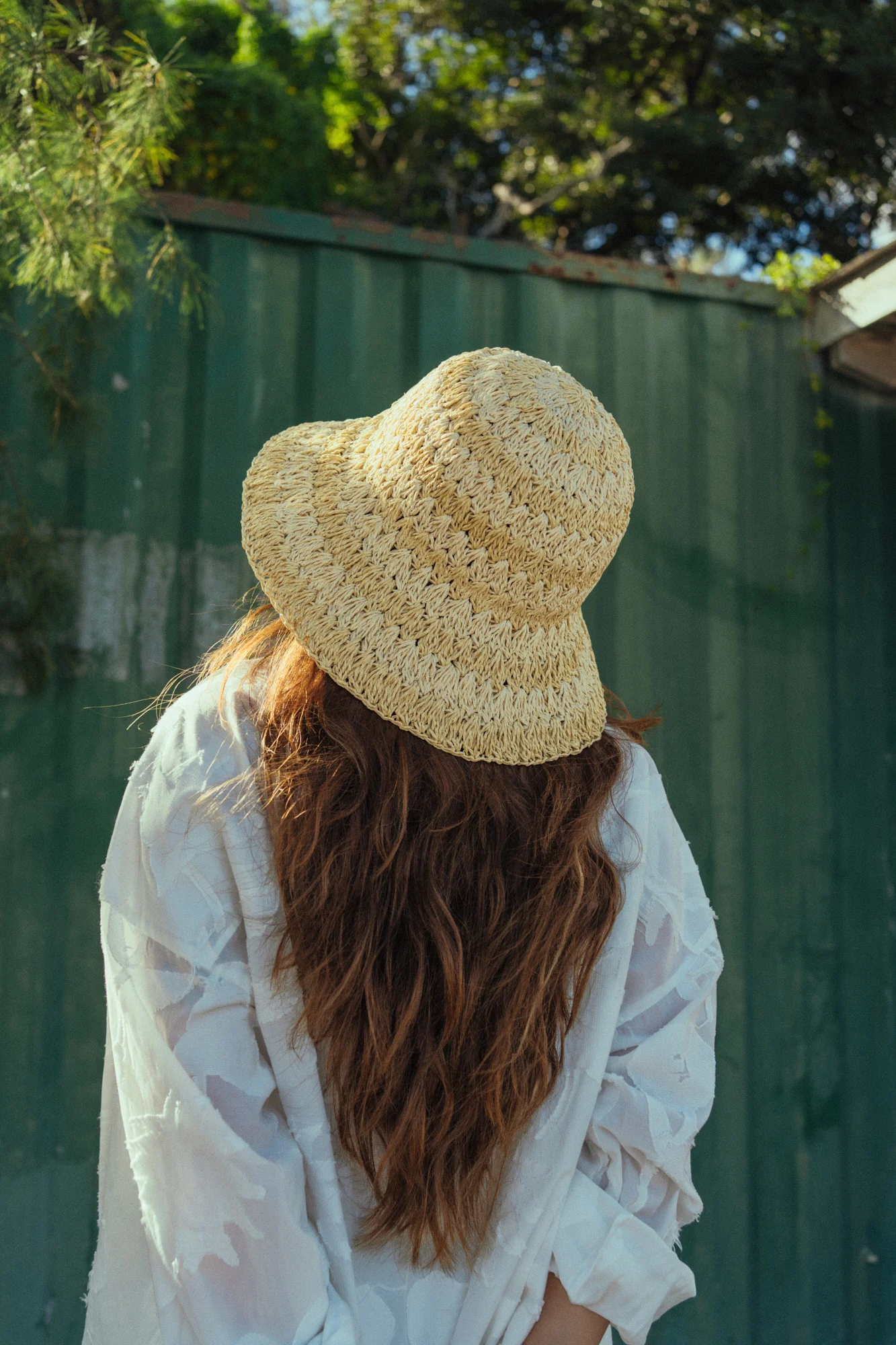 "Linea" Packable Straw Hat - Khaki - Image 3