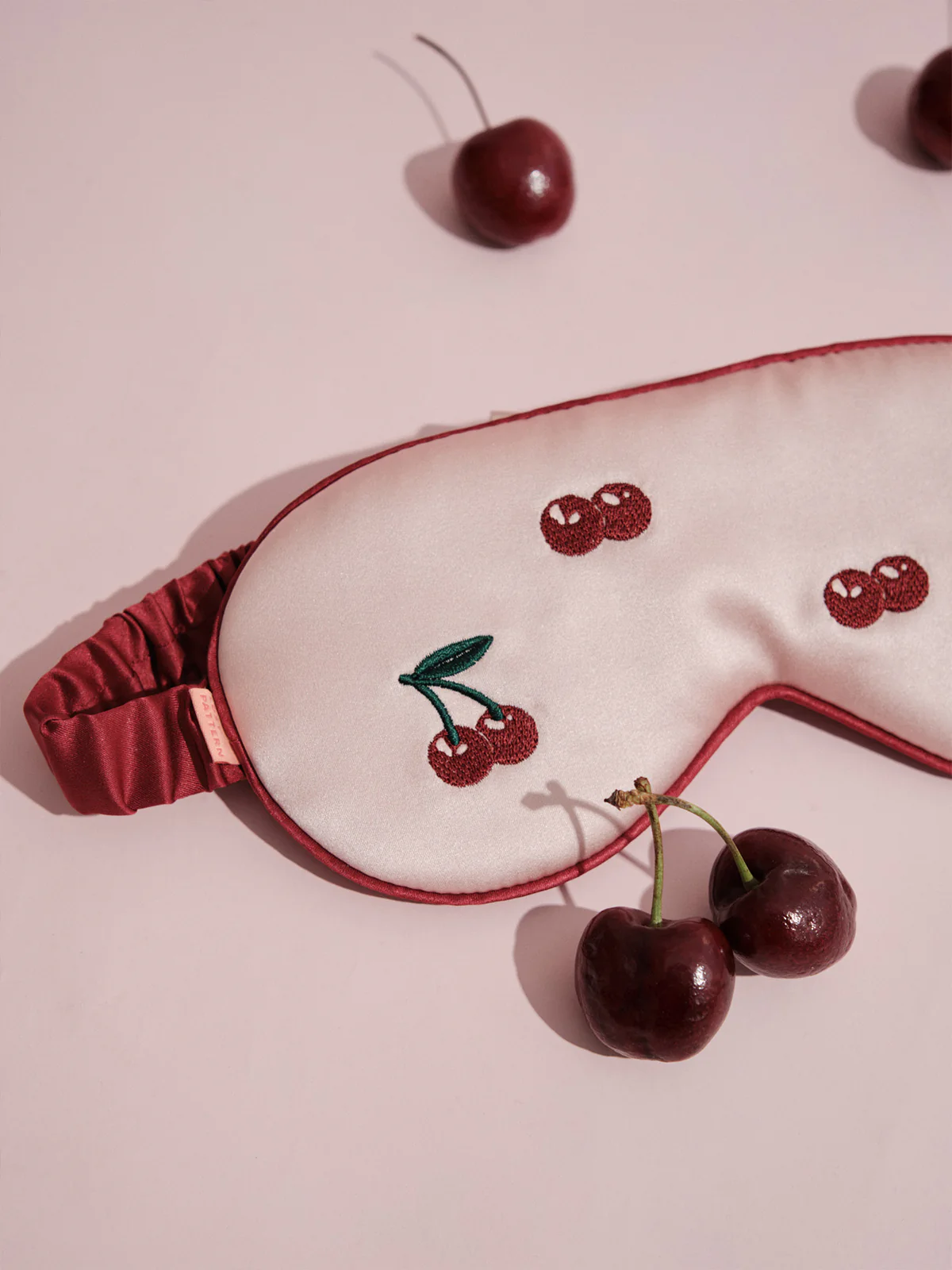 "Lost Cherries" Silk Sleep Eye Mask - Image 3