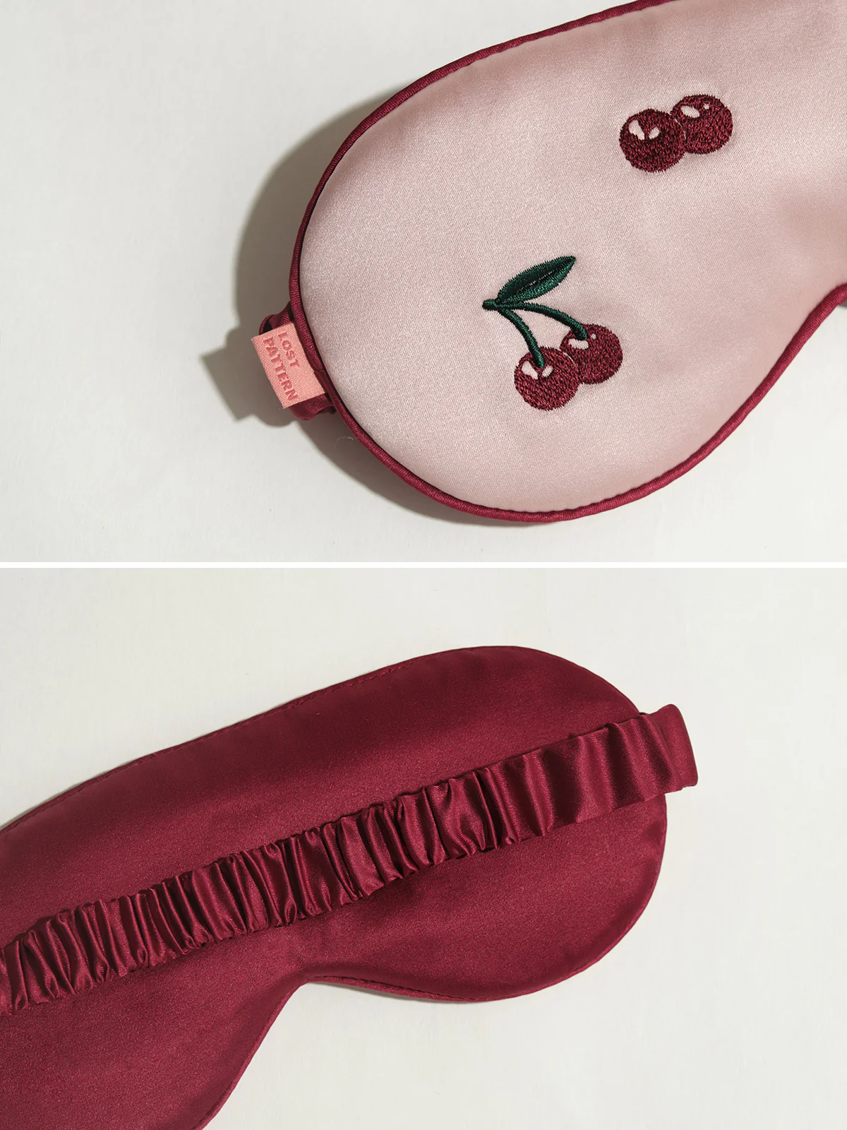 "Lost Cherries" Silk Sleep Eye Mask - Image 5