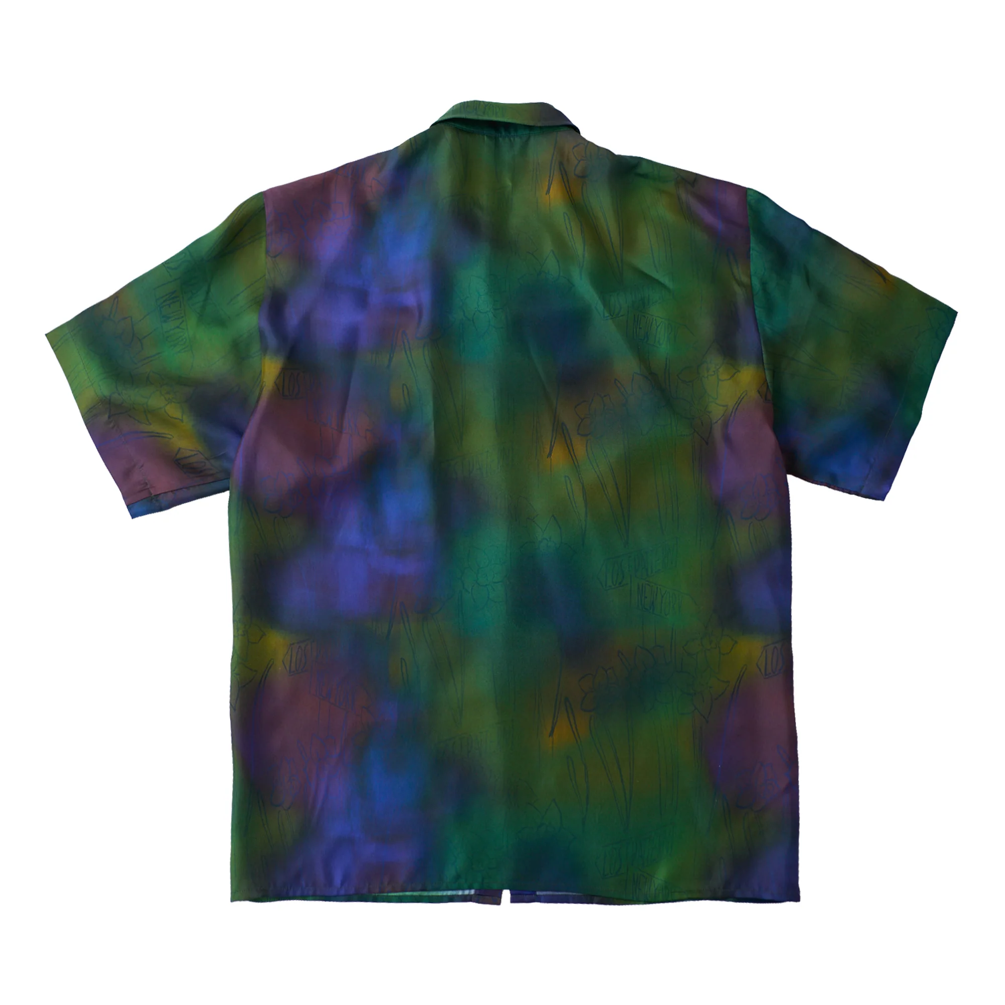 "Brooklyn" Oversized Silk Hawaii Shirt - Green - Image 6