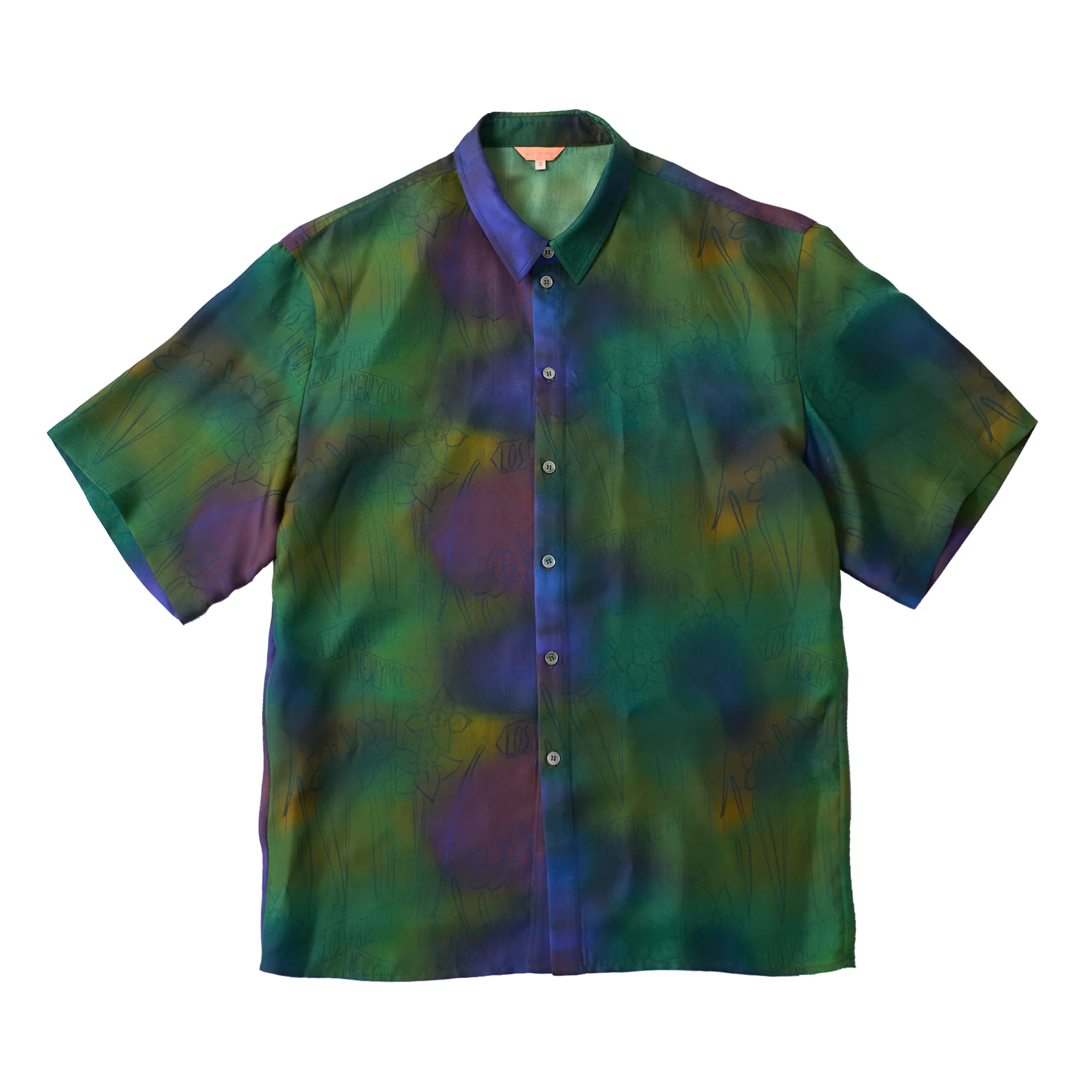 "Brooklyn" Oversized Silk Hawaii Shirt - Green - Image 7
