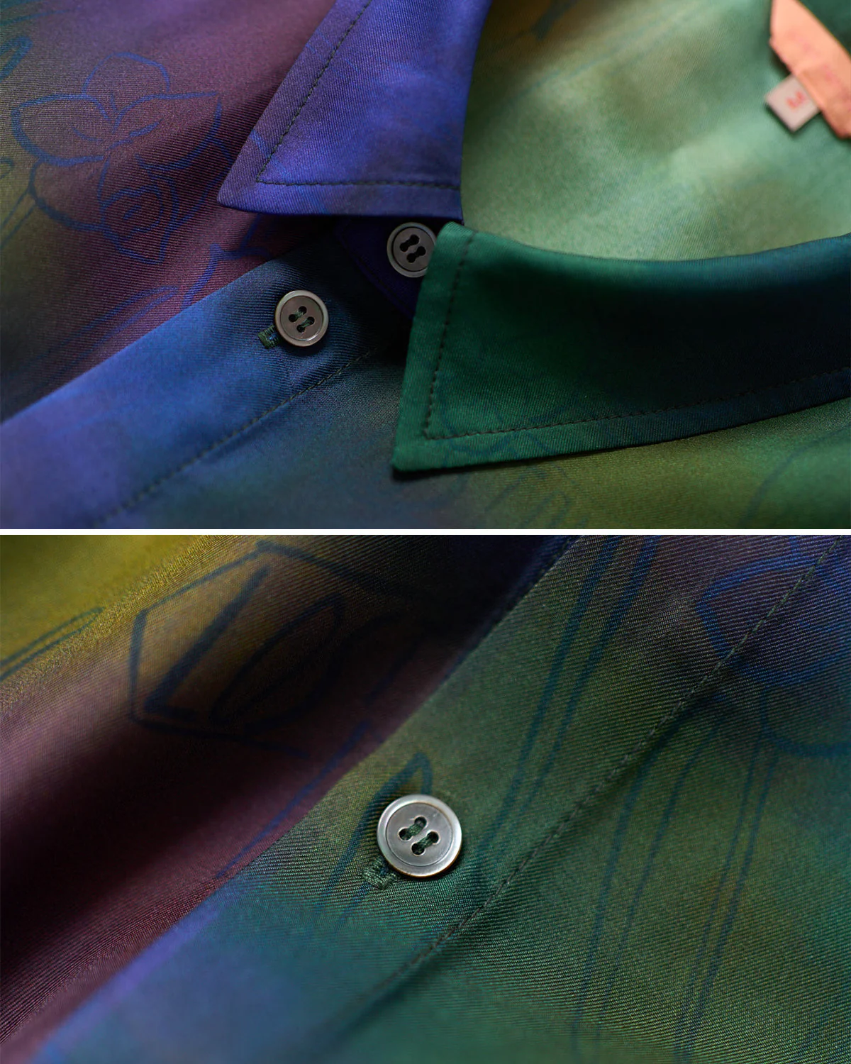 "Brooklyn" Oversized Silk Hawaii Shirt - Green - Image 8