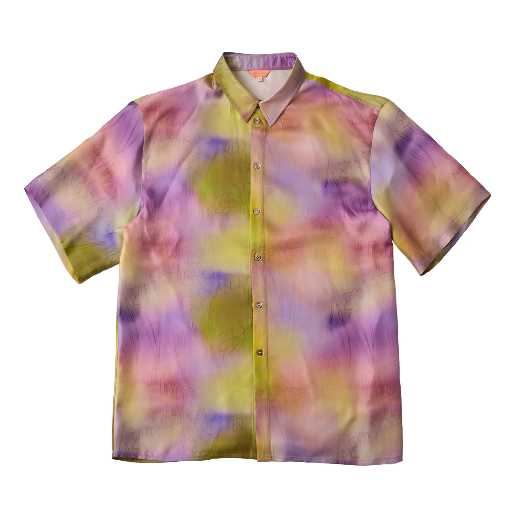 "Brooklyn" Oversized Silk Hawaii Shirt - Pink - Image 9