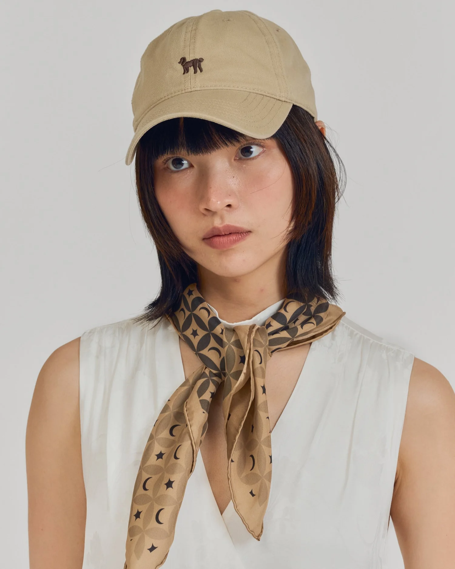 "Pan Pan" Baseball Cap - Light Khaki - Image 3
