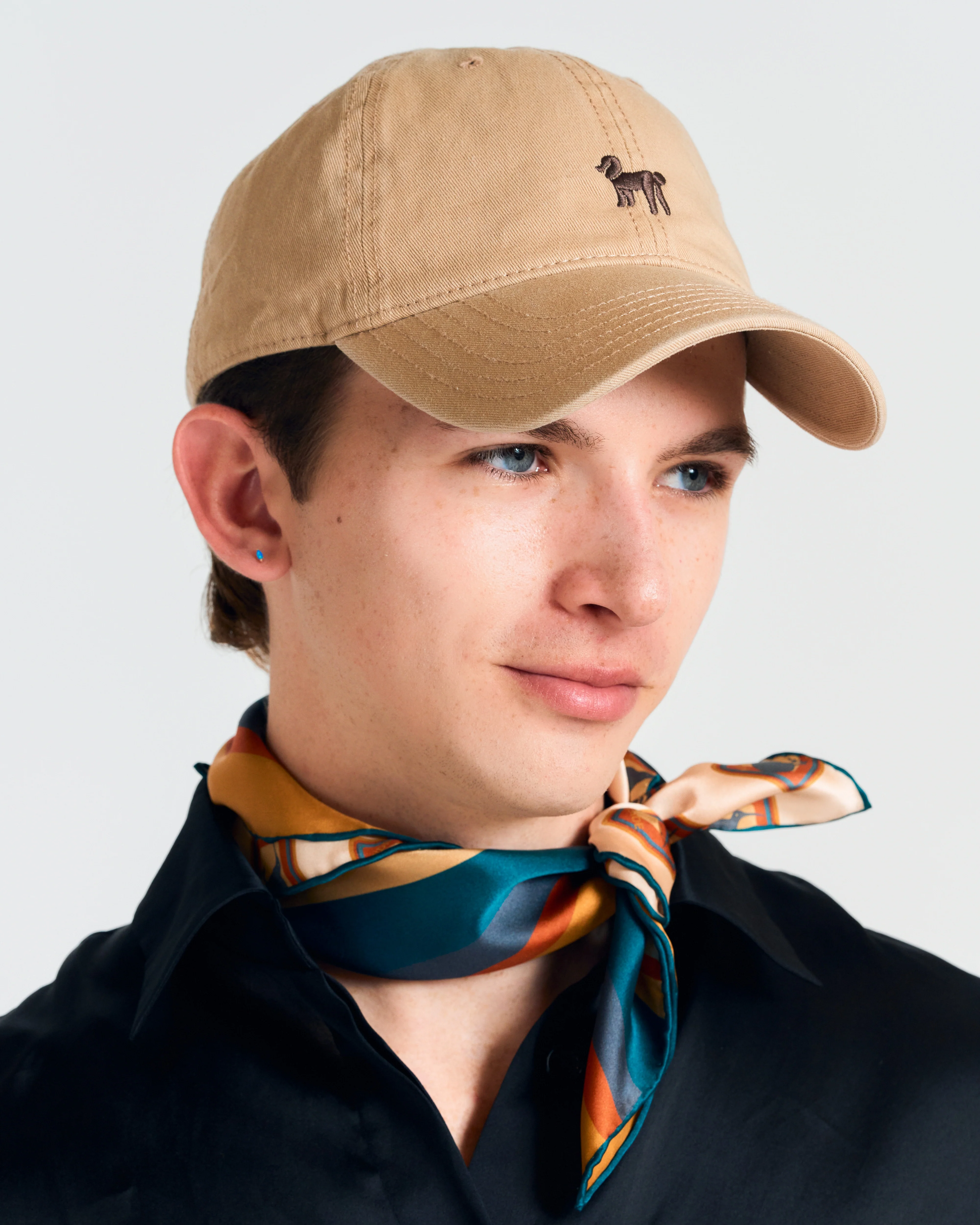 "Pan Pan" Baseball Cap - Light Khaki - Image 4