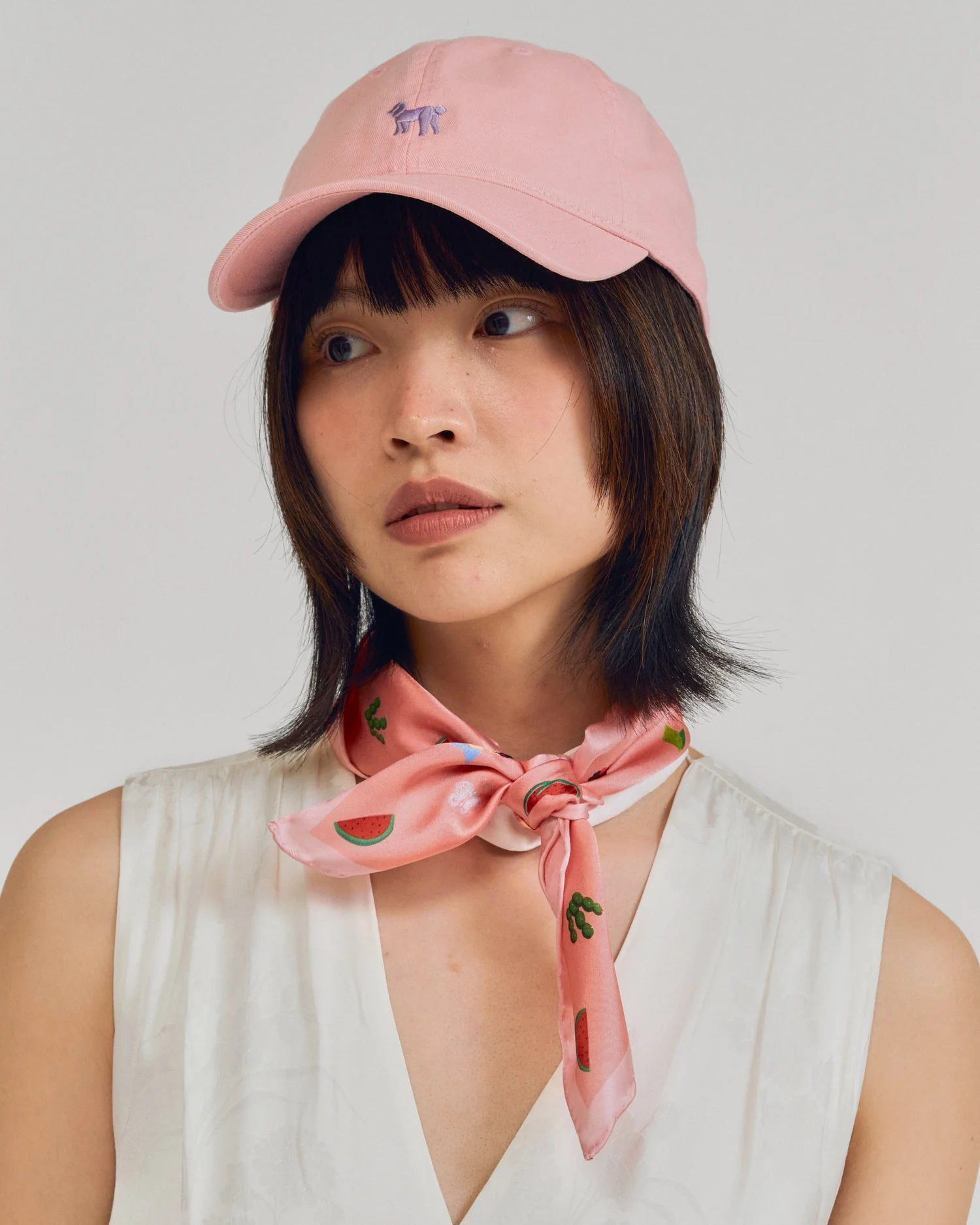 "Pan Pan" Baseball Cap - Light Pink - Image 3