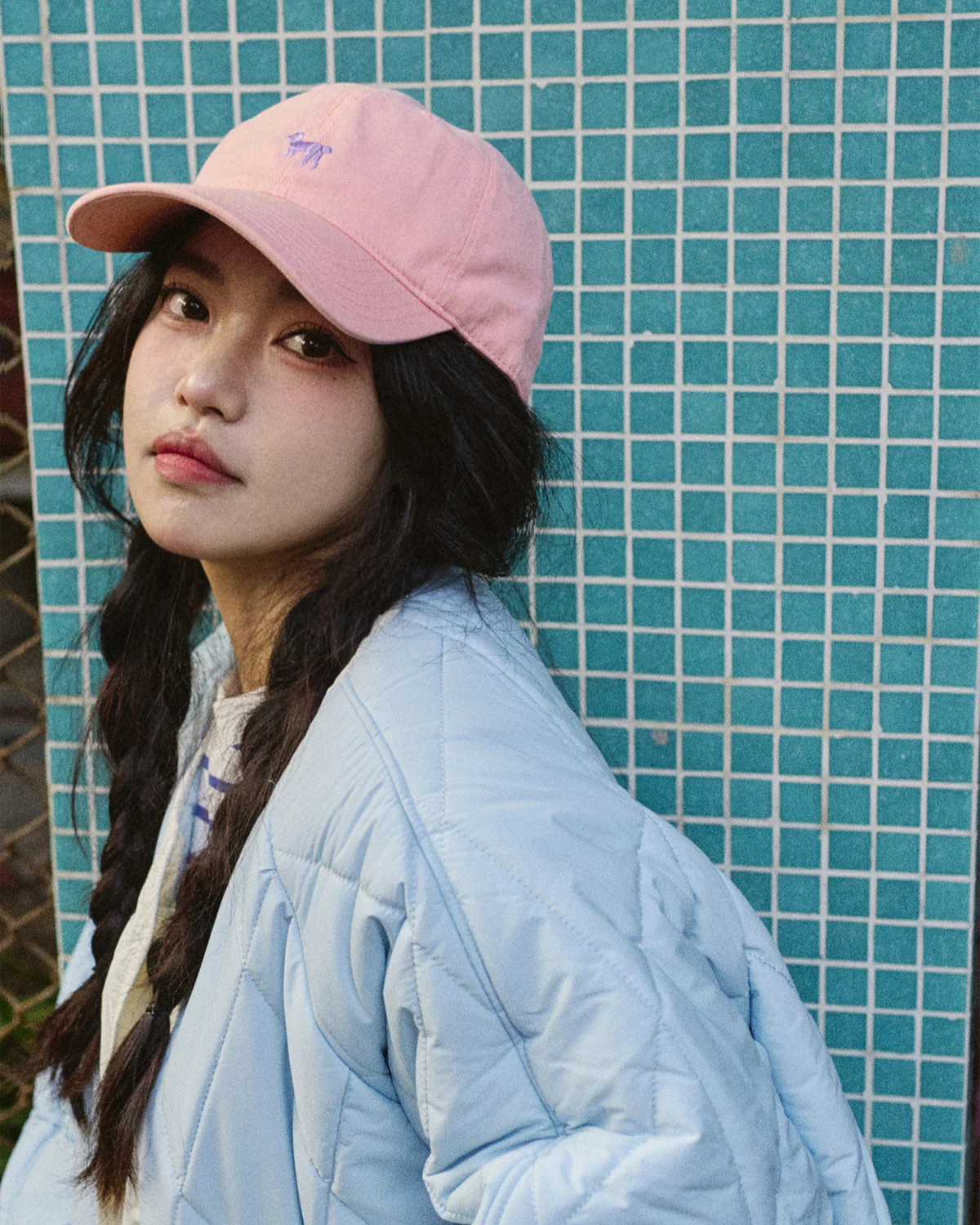 "Pan Pan" Baseball Cap - Light Pink - Image 5