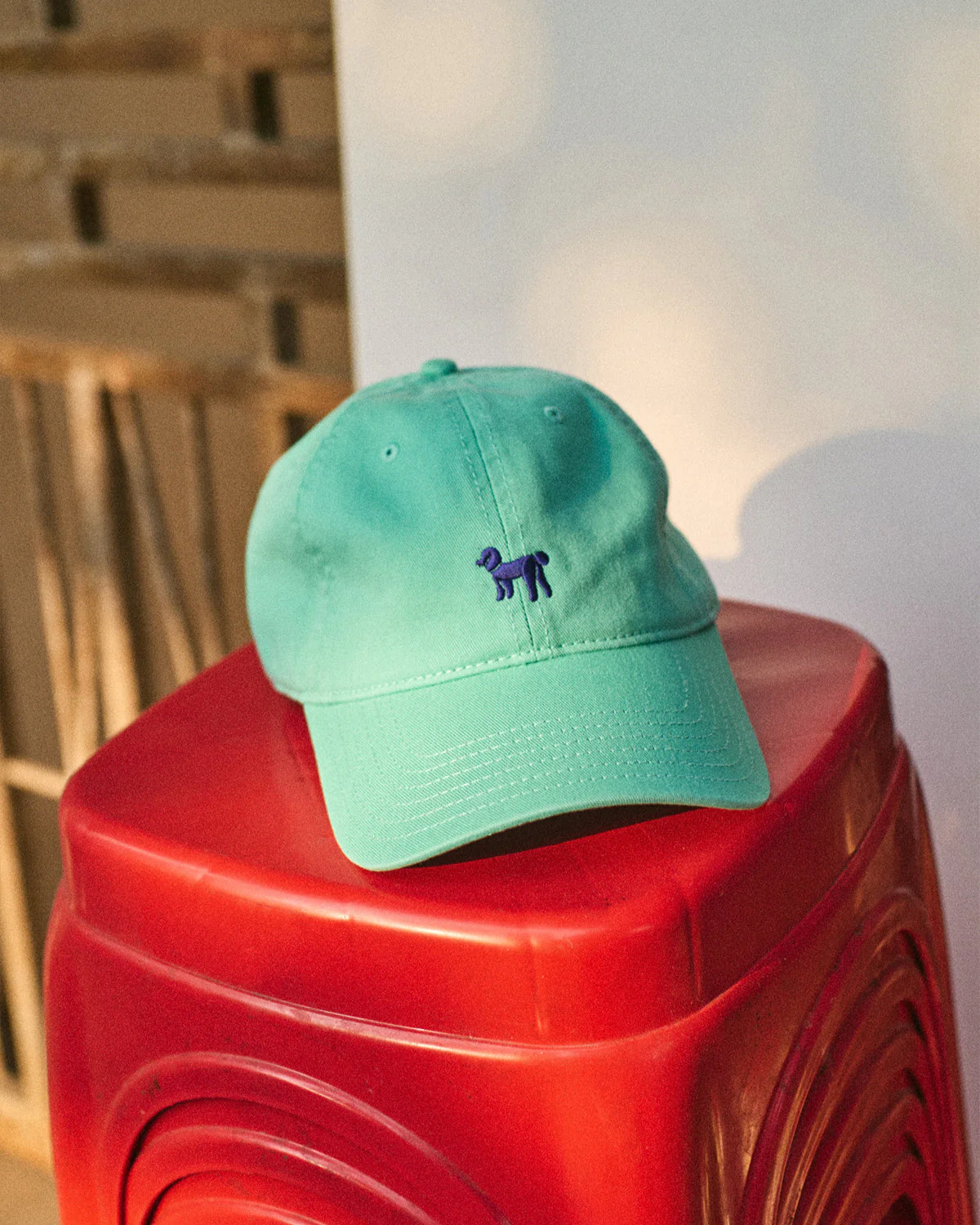 "Pan Pan" Baseball Cap - Teal Green - Image 7