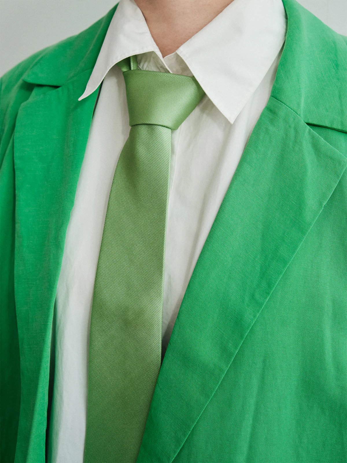 "Pan Pan" Silk Tie - Green - Image 5