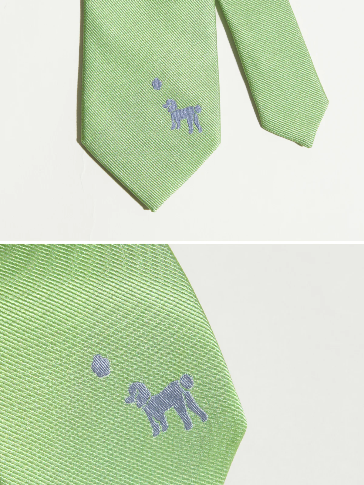 "Pan Pan" Silk Tie - Green - Image 6