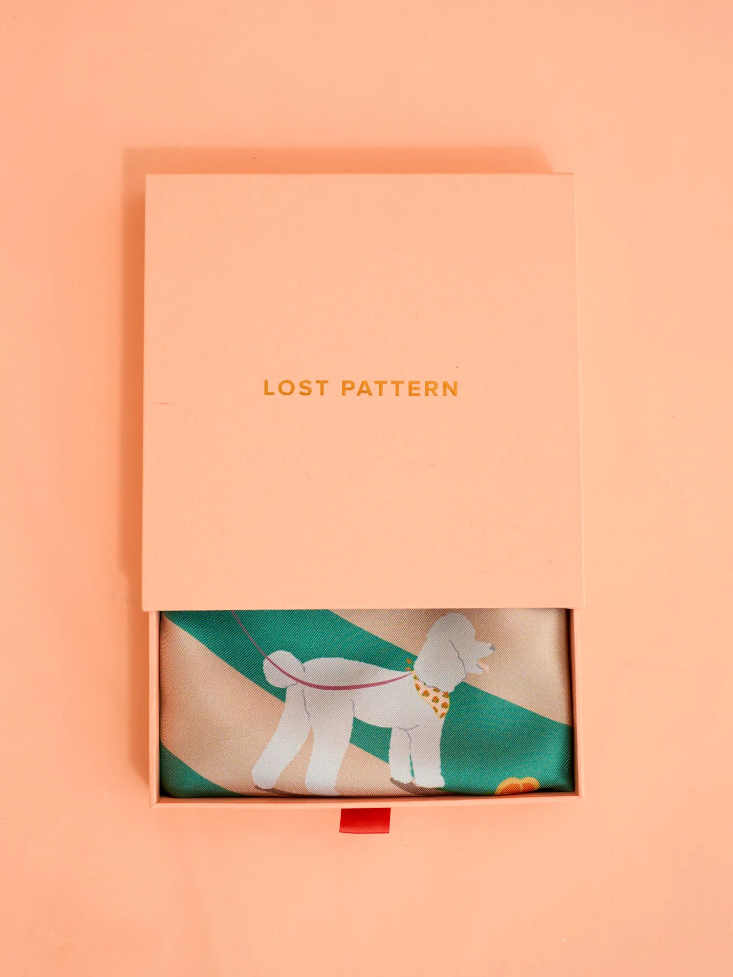 "Pan Pan" Silk Bandana - Orange - Image 9